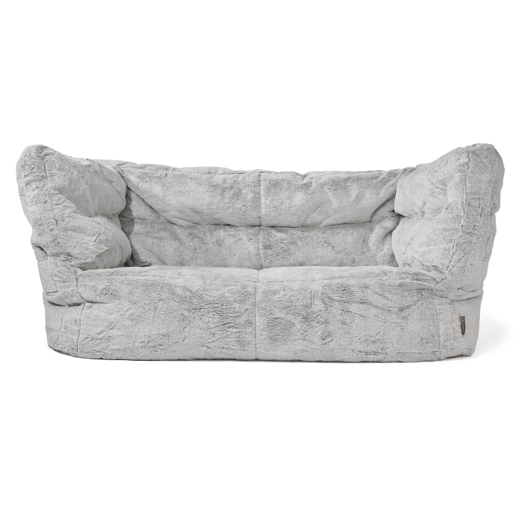 Louis 2-sits Saccosäcksoffa - Fuskkaninpäls Ljusgrå