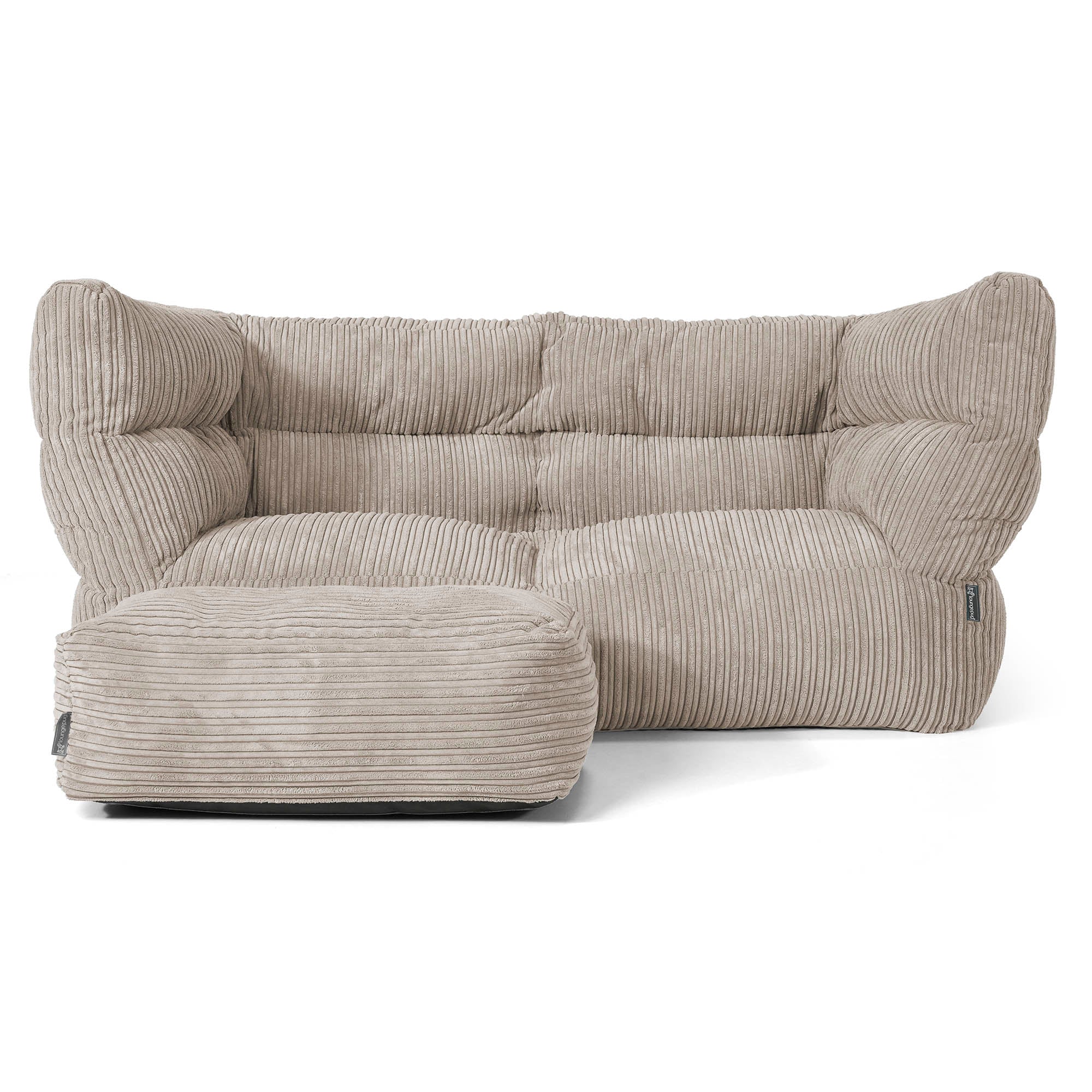 Louis 2-sits Saccosäcksoffa - Klassisk Manchestertyg Minkbrun - Image 2