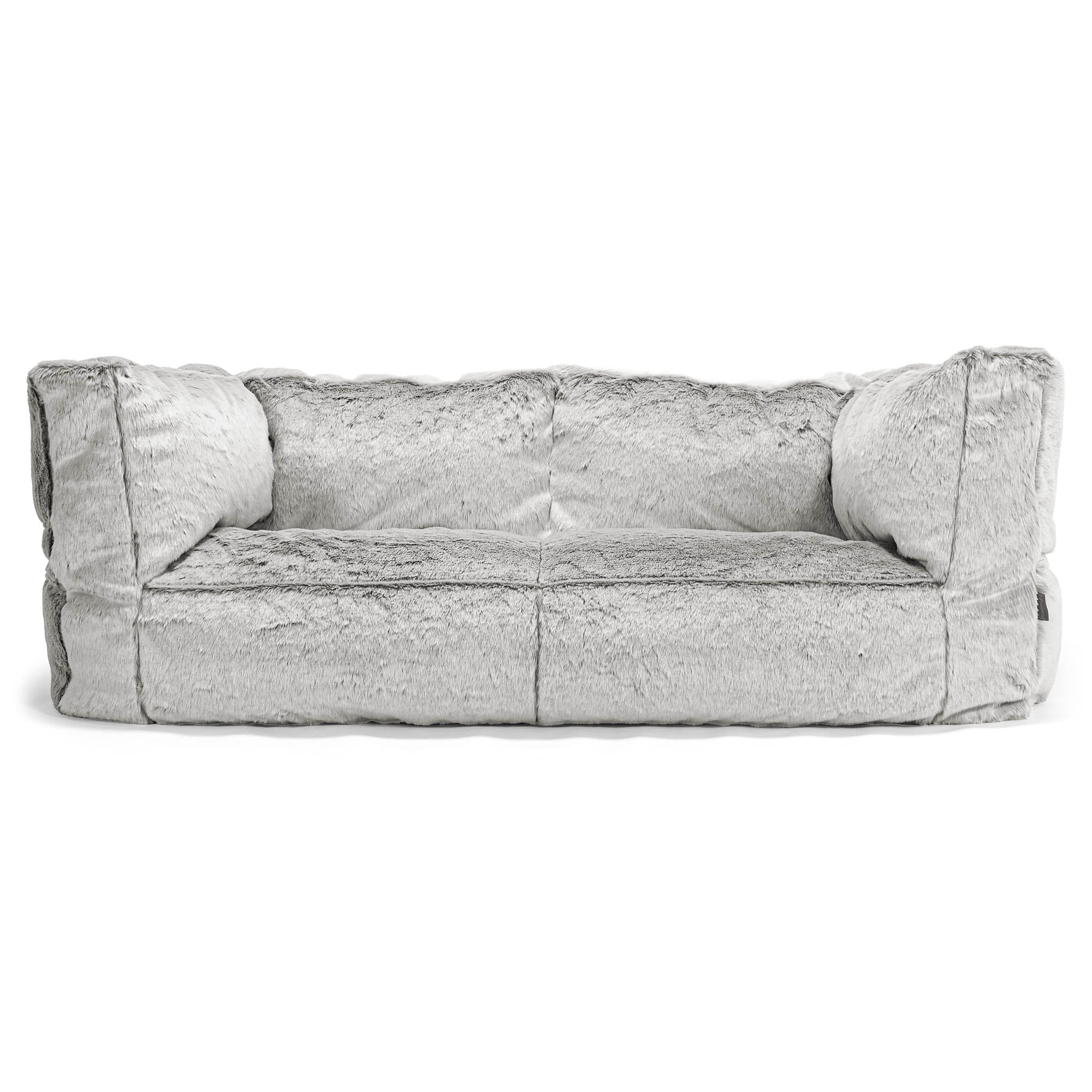 Albert 2-sits Saccosäcksoffa - Fuskkaninpäls Ljusgrå