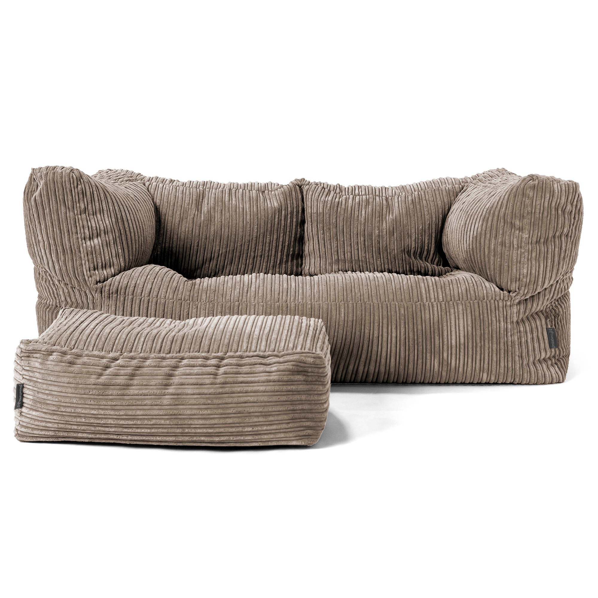 Albert 2-sits Saccosäcksoffa - Klassisk Manchestertyg Duvgrå - Image 2
