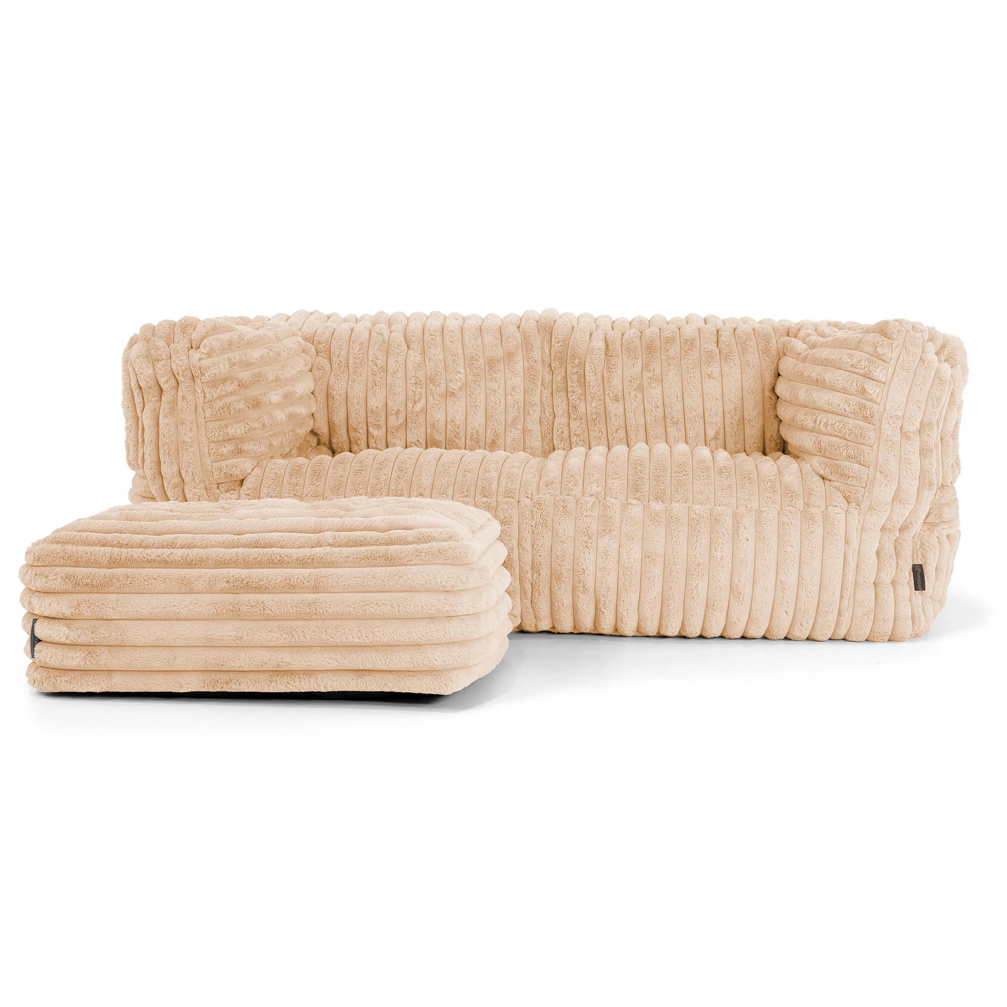 Albert 2-sits Saccosäcksoffa - Ultraplyschmanchestertyg Persika - Image 2