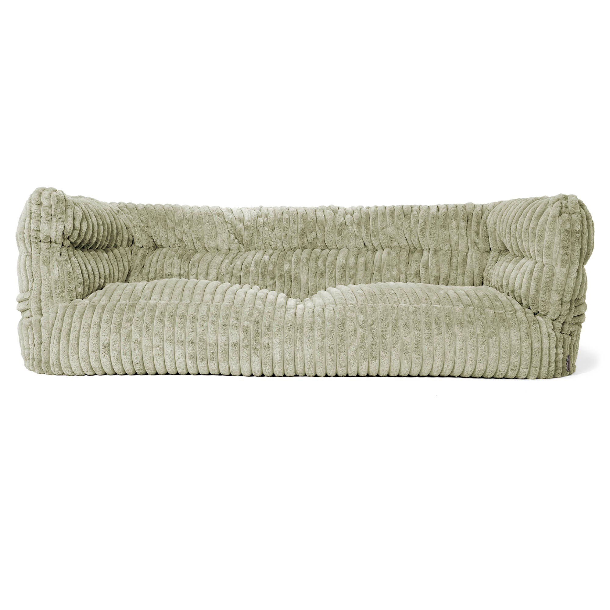 Louis 3-sits Saccosäcksoffa - Ultraplyschmanchestertyg Salviagrön