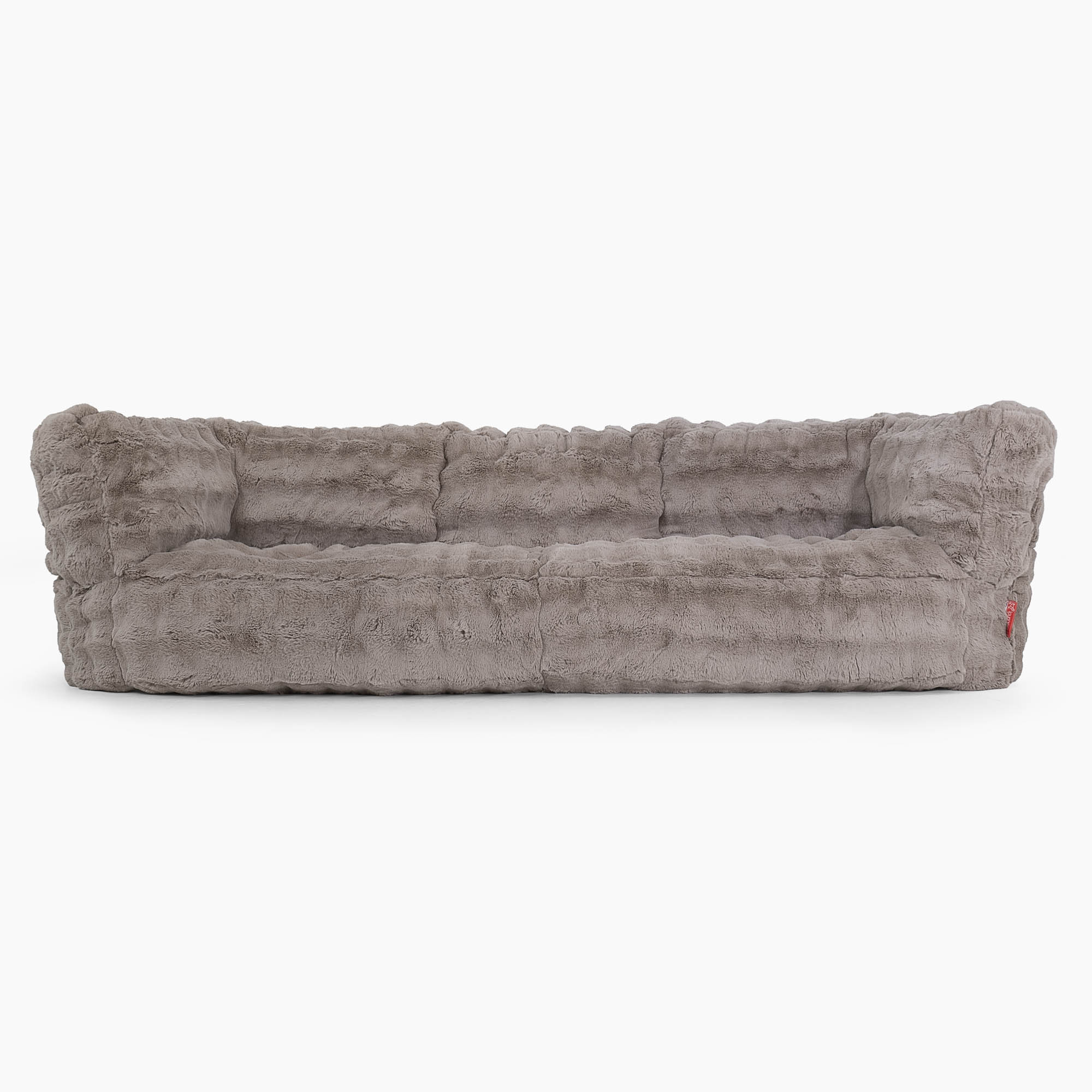 Albert 3-sits Saccosäcksoffa - Fuskpäls Bubble Minkbrun