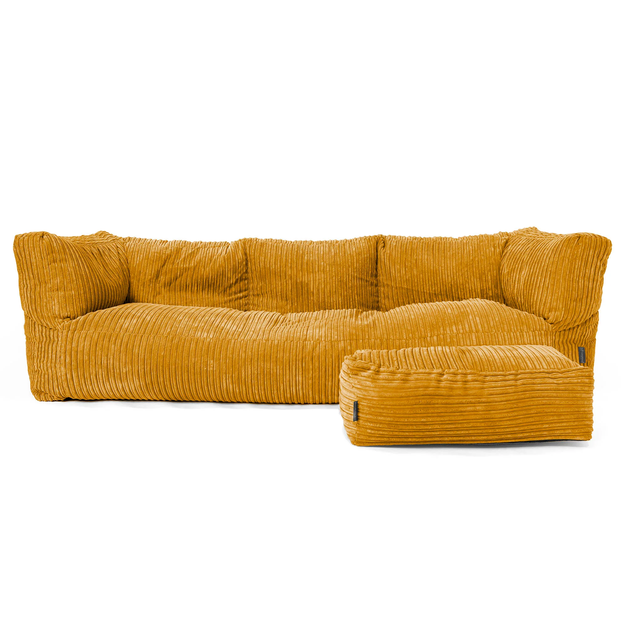 Albert 3-sits Saccosäcksoffa - Klassisk Manchestertyg Gyllene Honung - Image 2