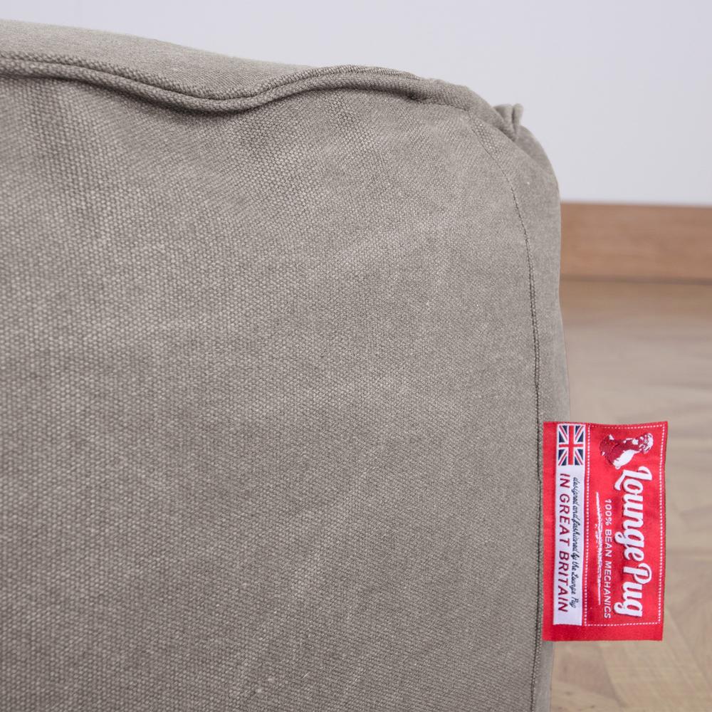 Småbarnfåtölj Saccosäck 1-3 år - Stentvättad denim Grå - Image 4