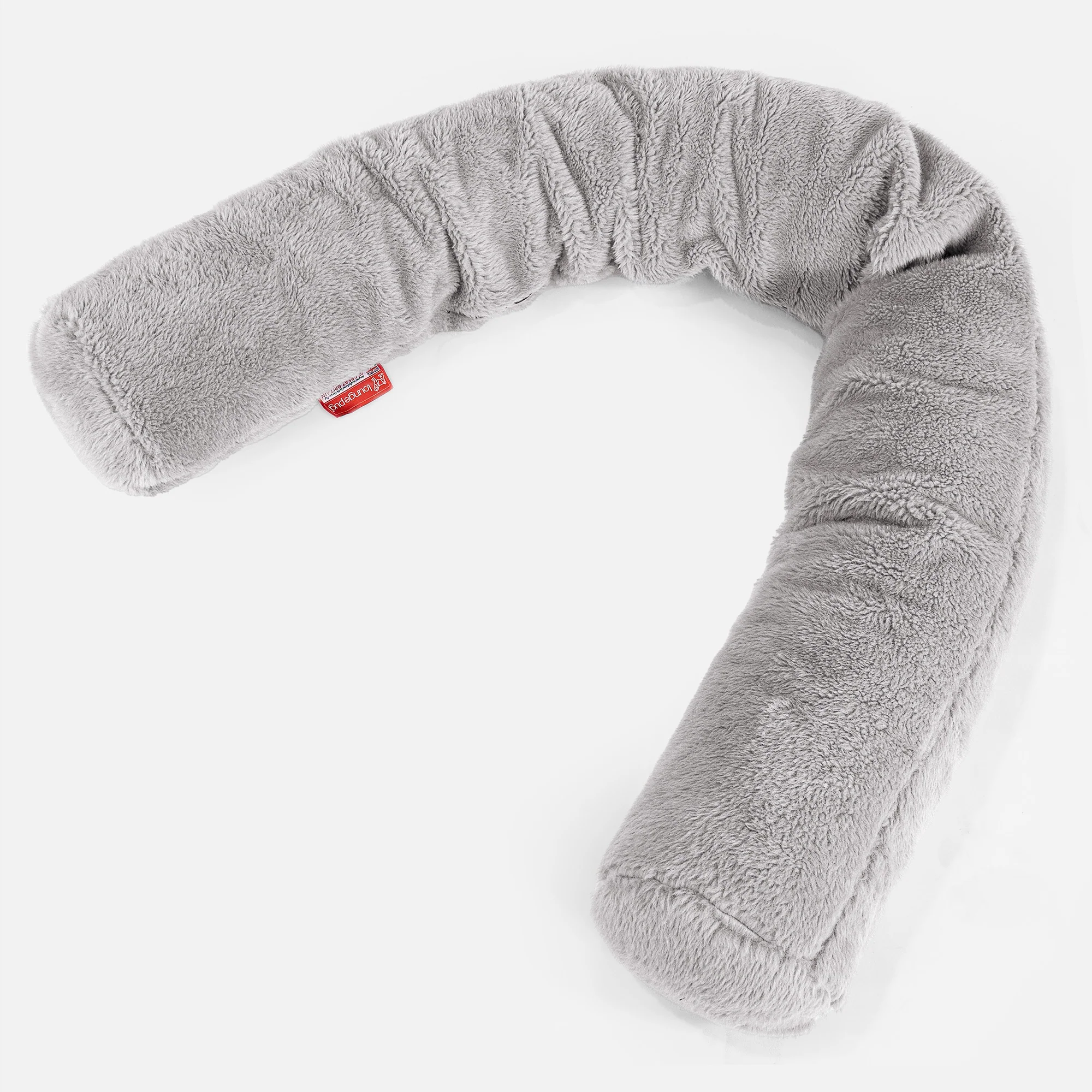Cylinderkudde XXL - Teddy-fuskpäls Mellangrå
