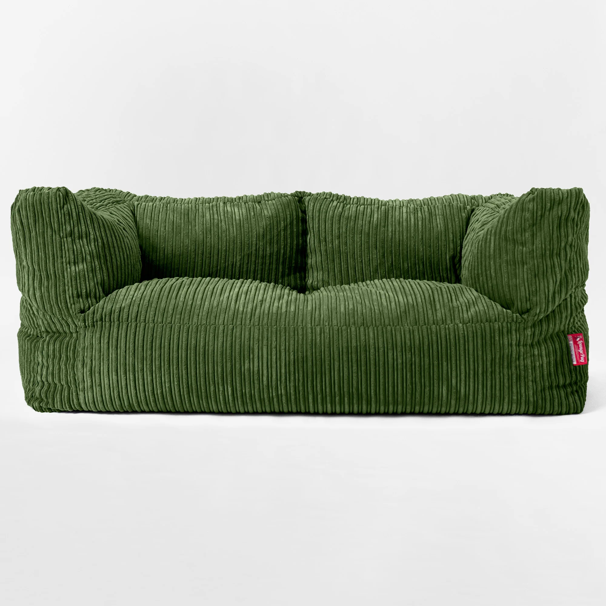 Enorm Albert 2-sits Saccosäcksoffa för Barn 3-14 år - Klassisk Manchestertyg Skogsgrön - Image 3