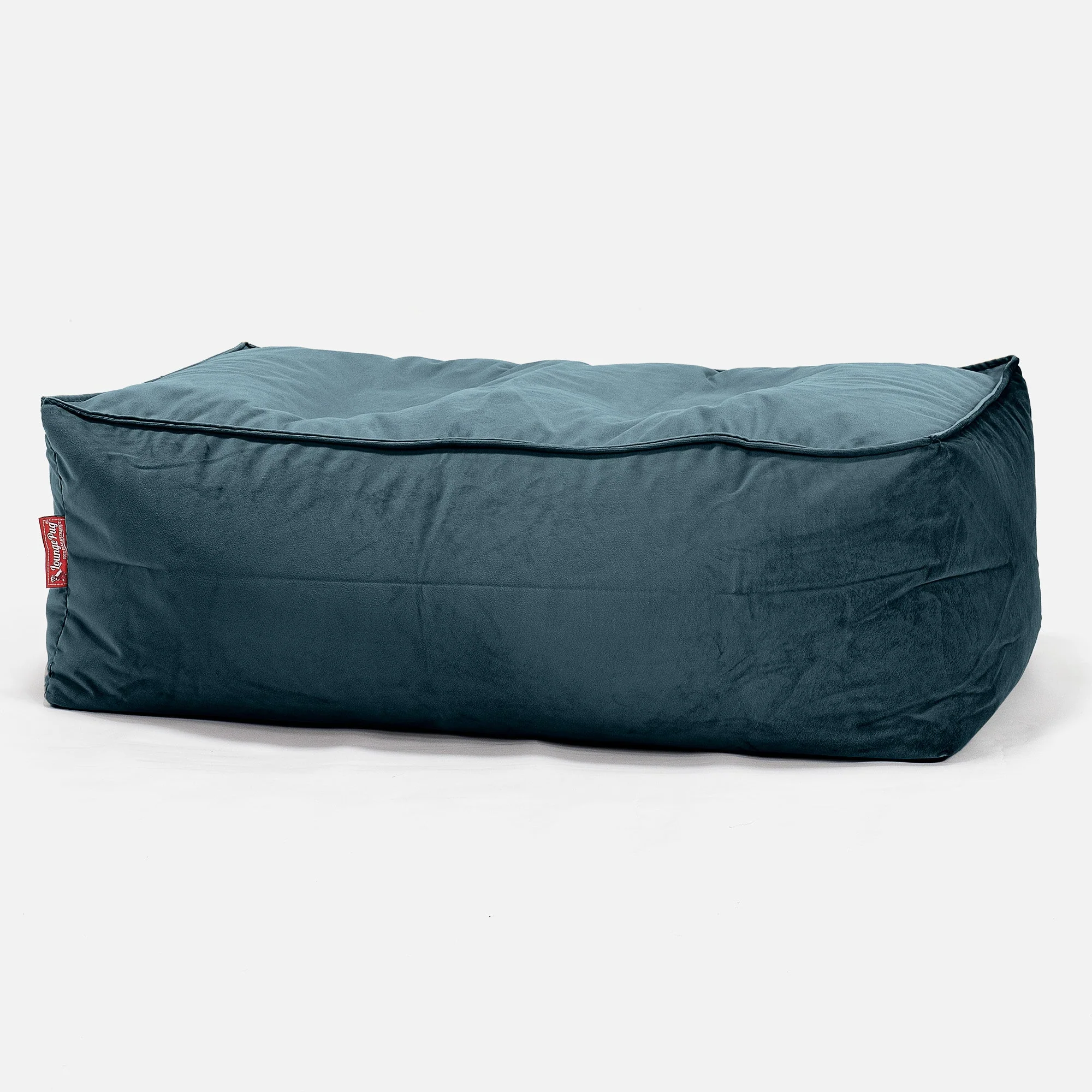 Fotpall Sittpuff C100-L, CloudSac Memoryskum - Sammet Teal