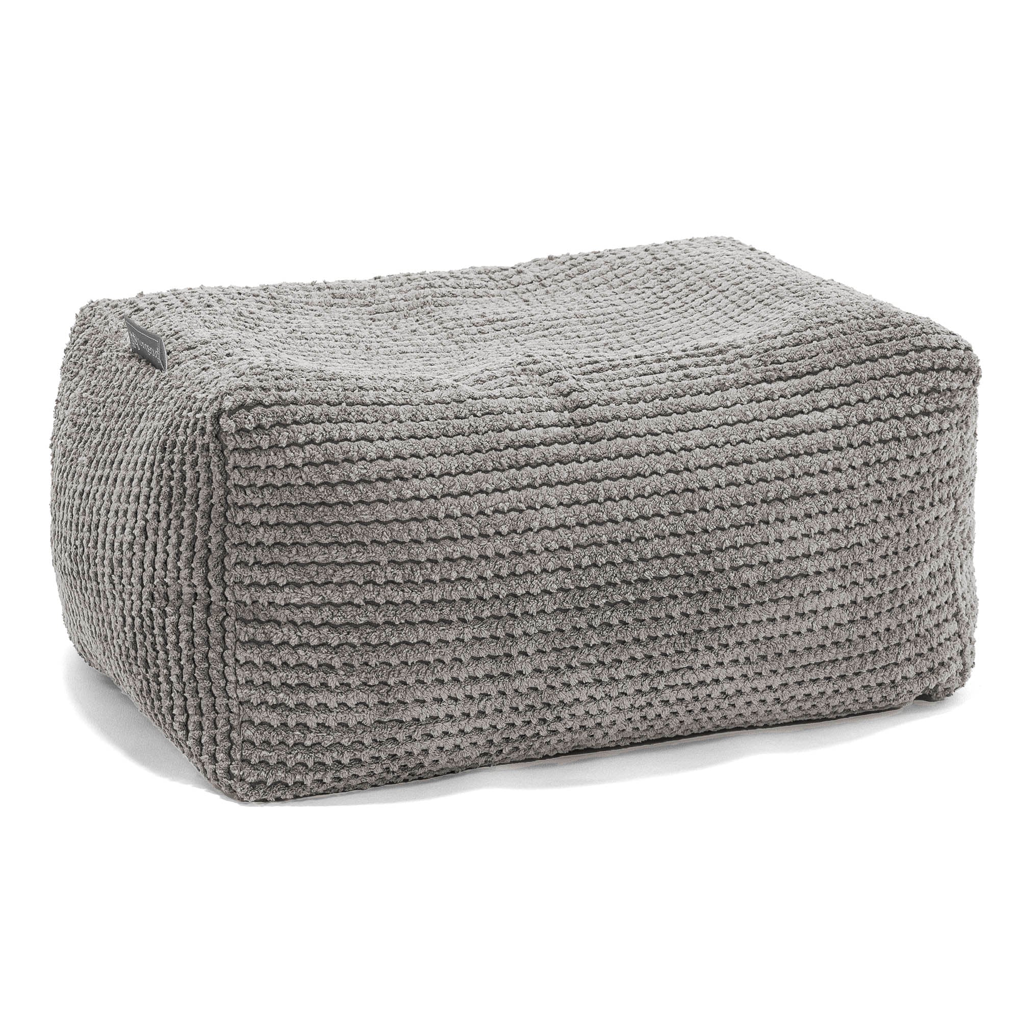 Liten Fotpall - Pom-pom Mörkgrå