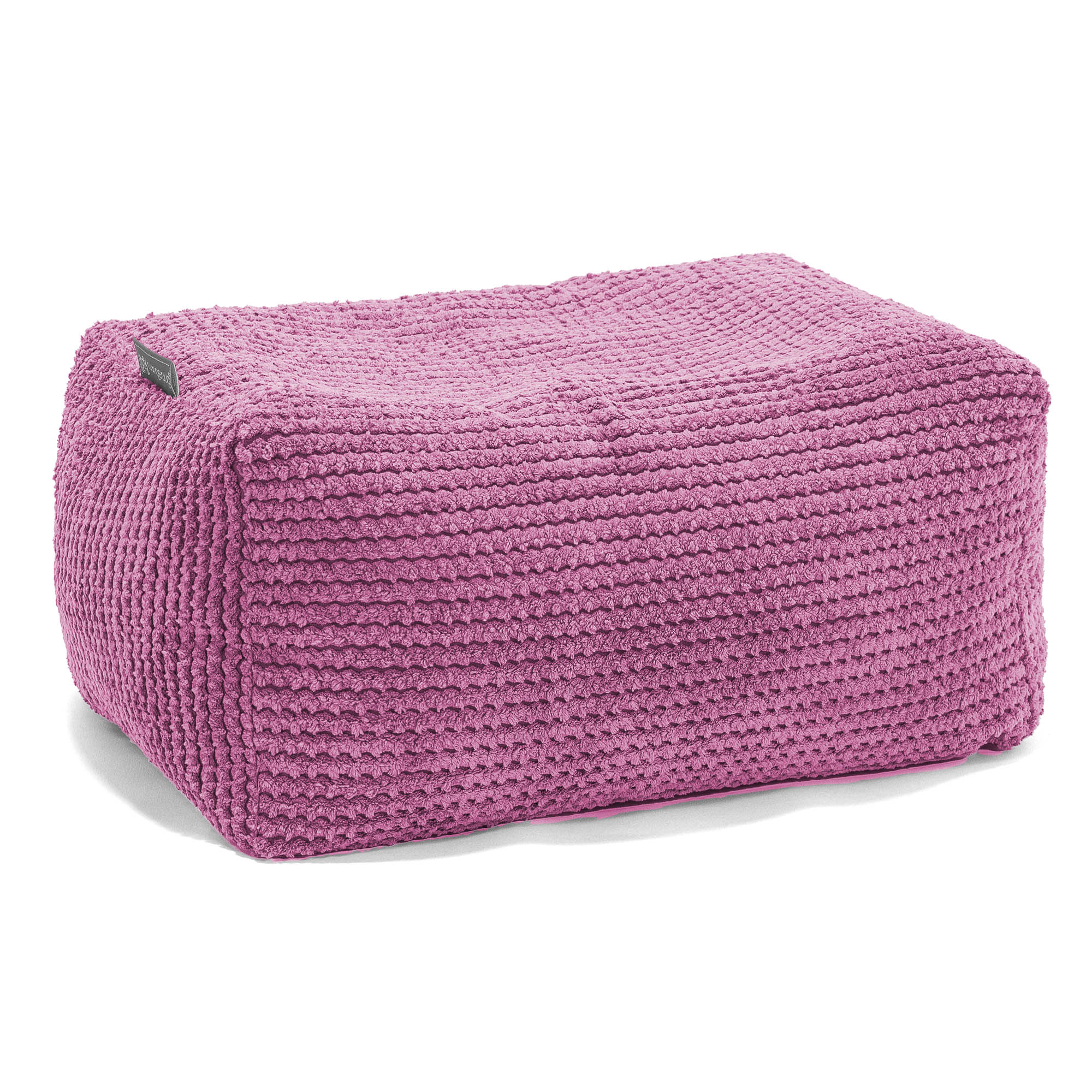 Liten Fotpall - Pom-pom Rosa