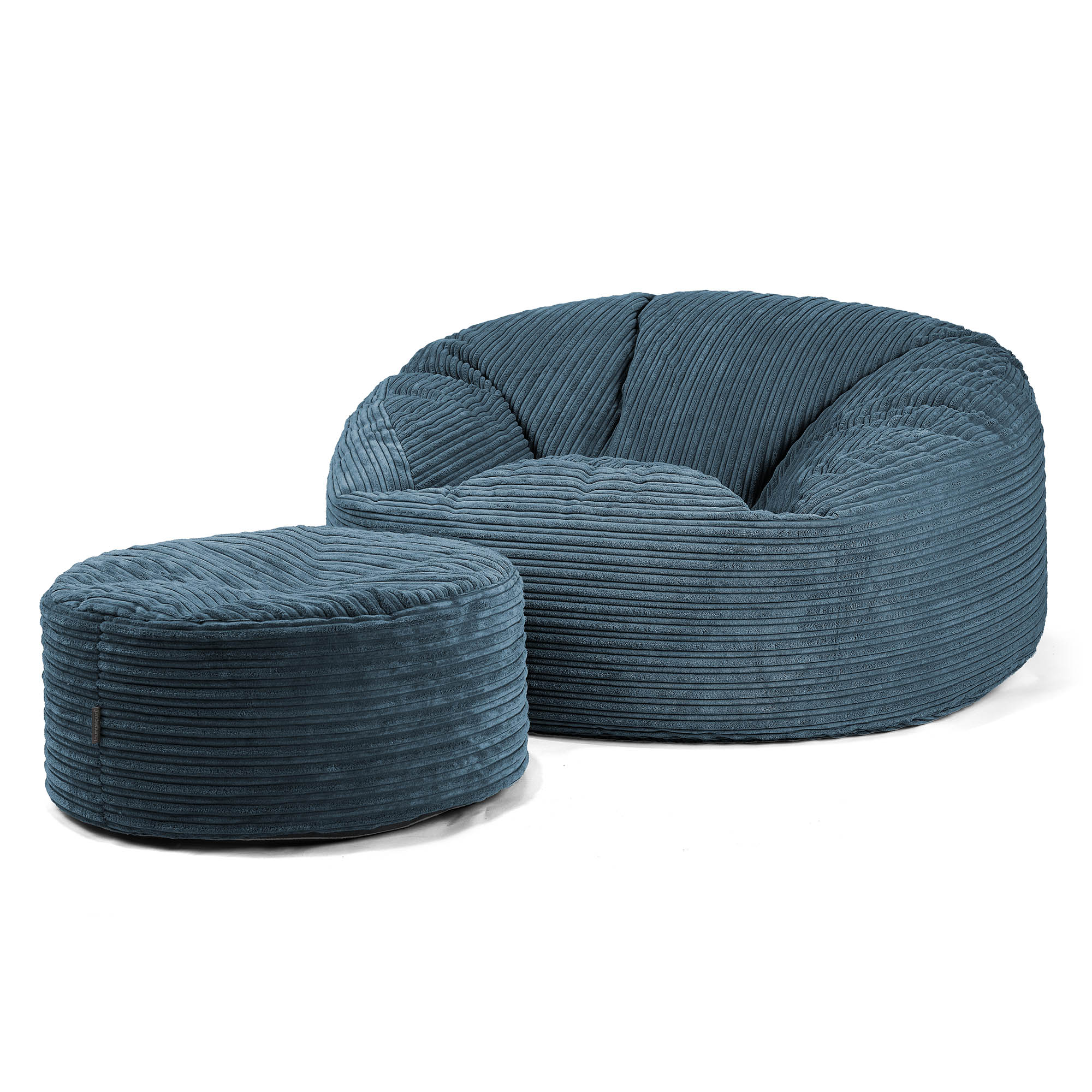 Jätte Saccosäck Soffa 'Mammut' - Klassisk Manchestertyg Marinblå - Image 2