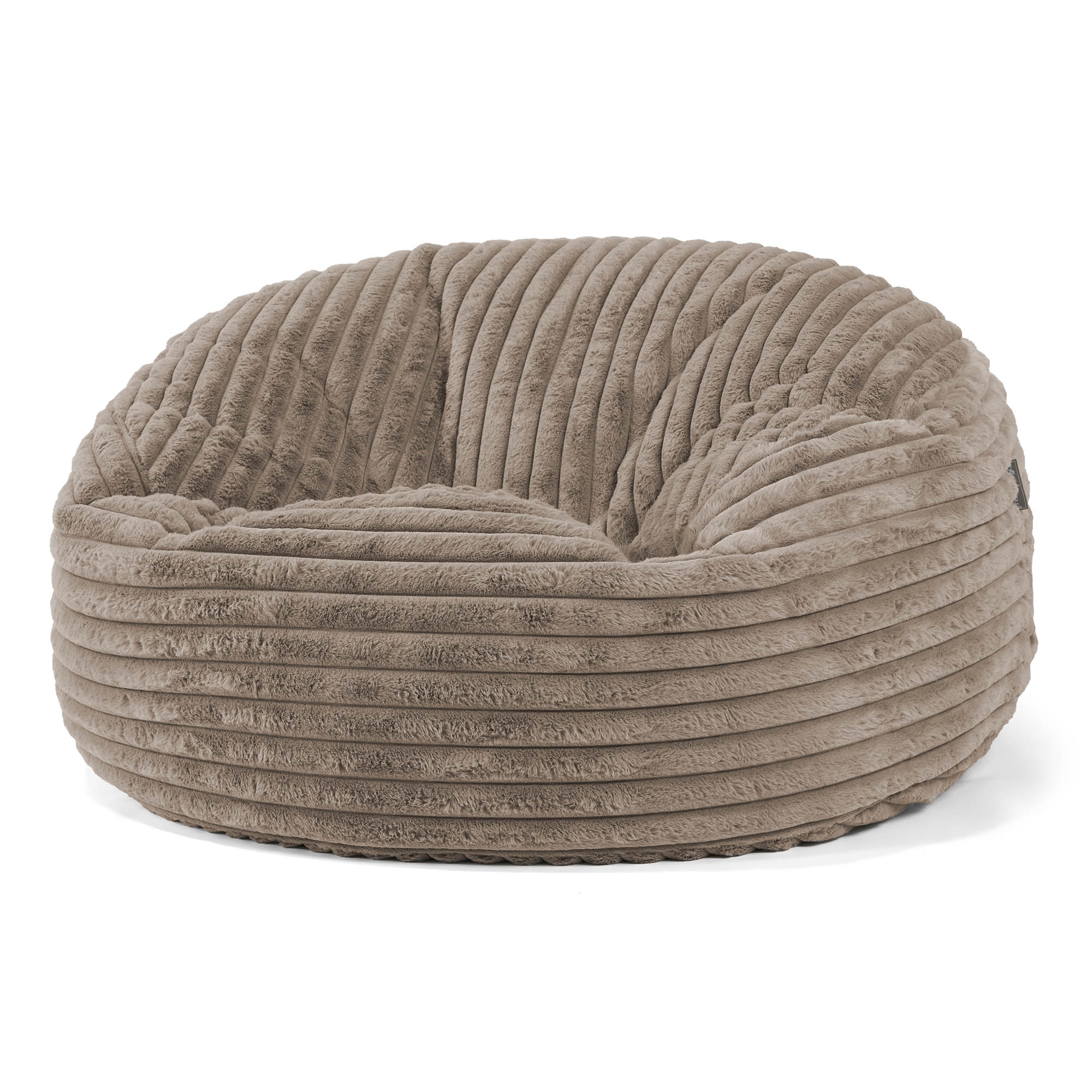 Jätte Saccosäck Soffa 'Mammut' - Ultraplyschmanchestertyg Minkbrun