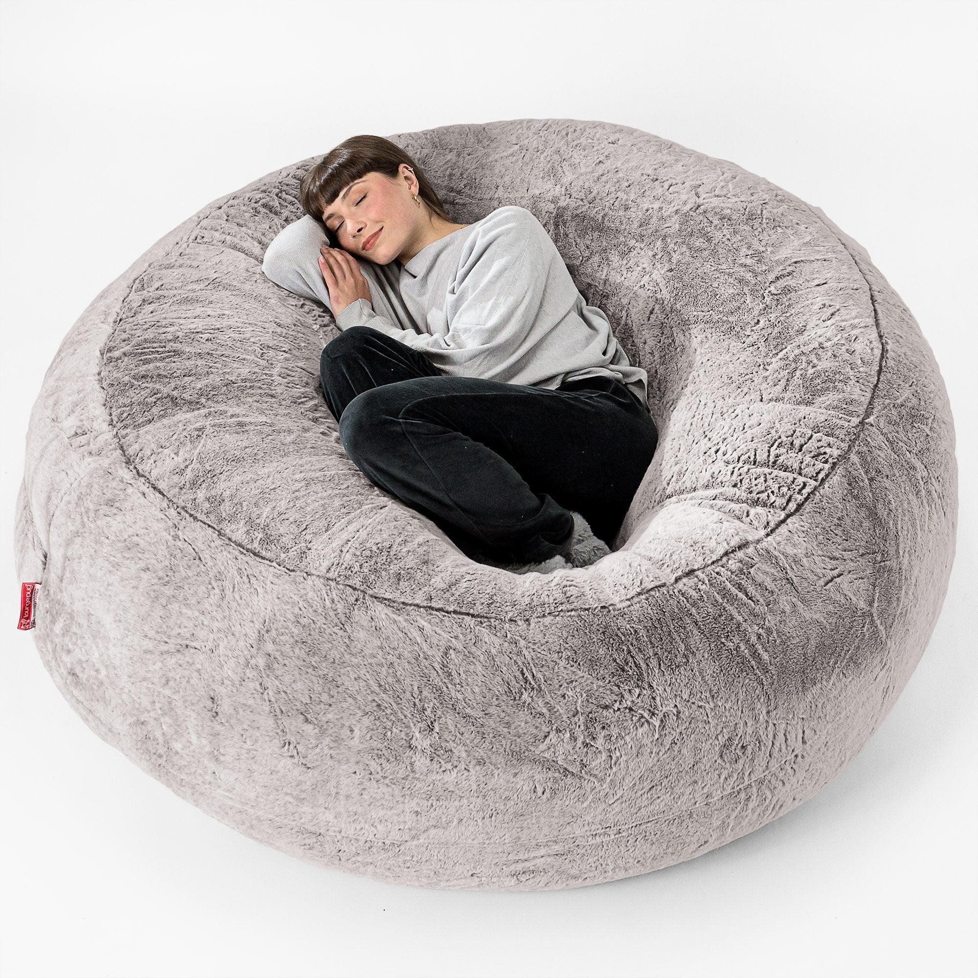 Jätte Saccosäck XXL 'Mega Mammut' Ersättningsöverdrag - Fuskkaninpäls - Image 4