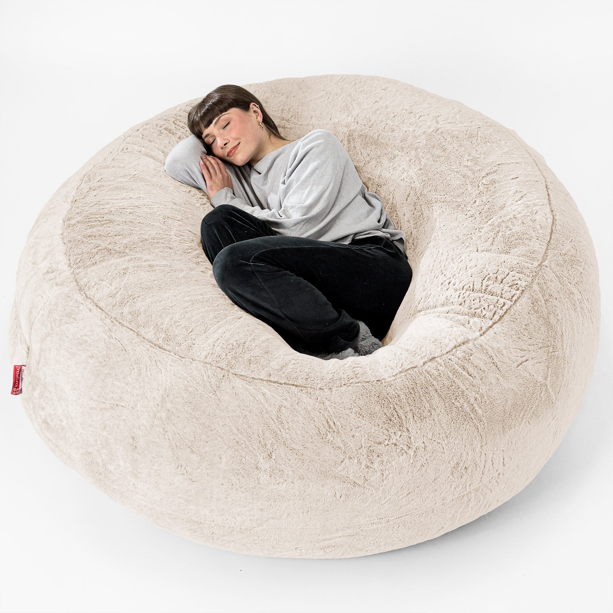 Jätte Saccosäck XXL 'Mega Mammut' Ersättningsöverdrag - Fuskkaninpäls - Image 5