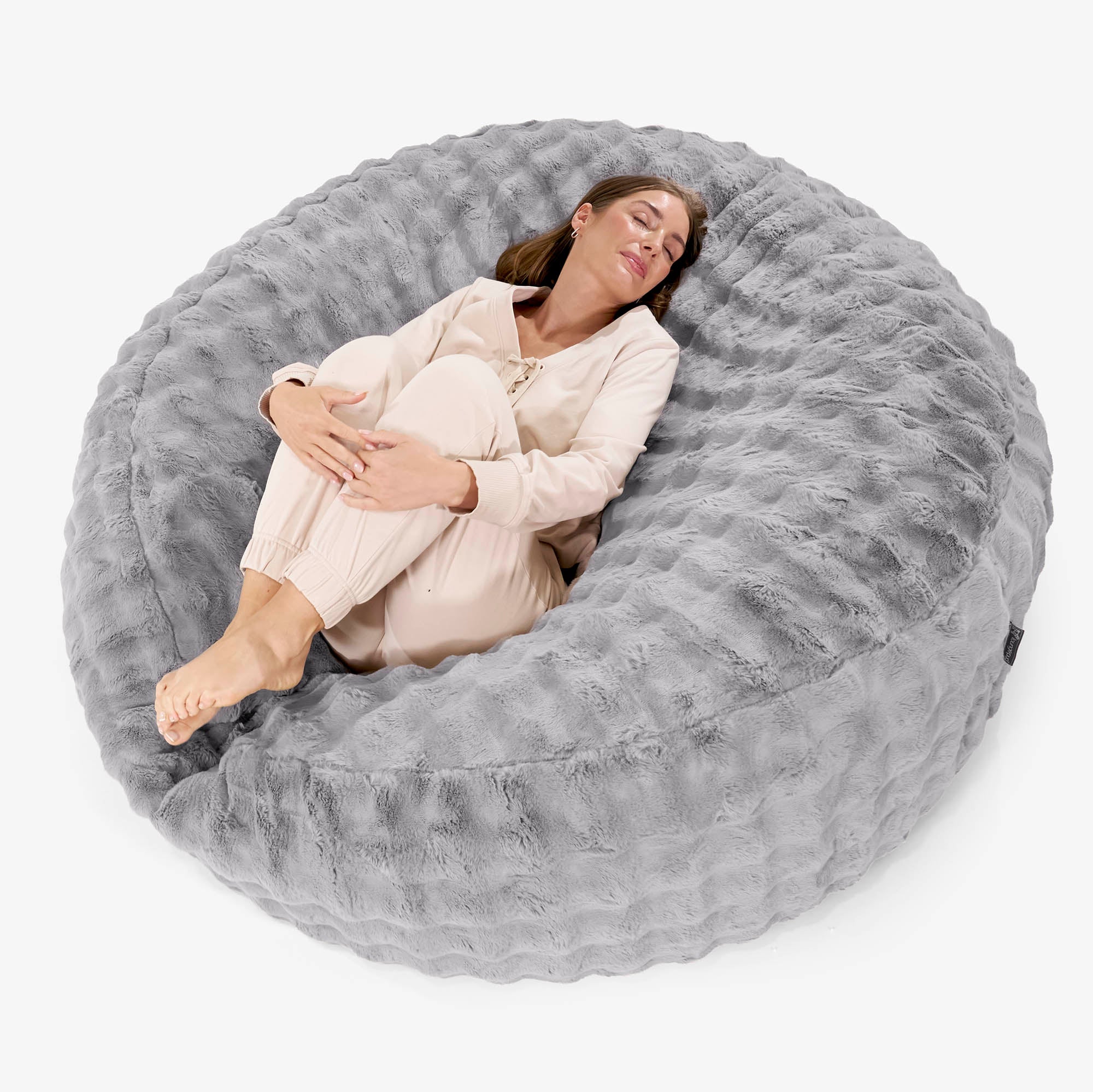 Jätte Saccosäck XXL 'Mega Mammut' Ersättningsöverdrag - Fuskpäls Bubble - Image 2