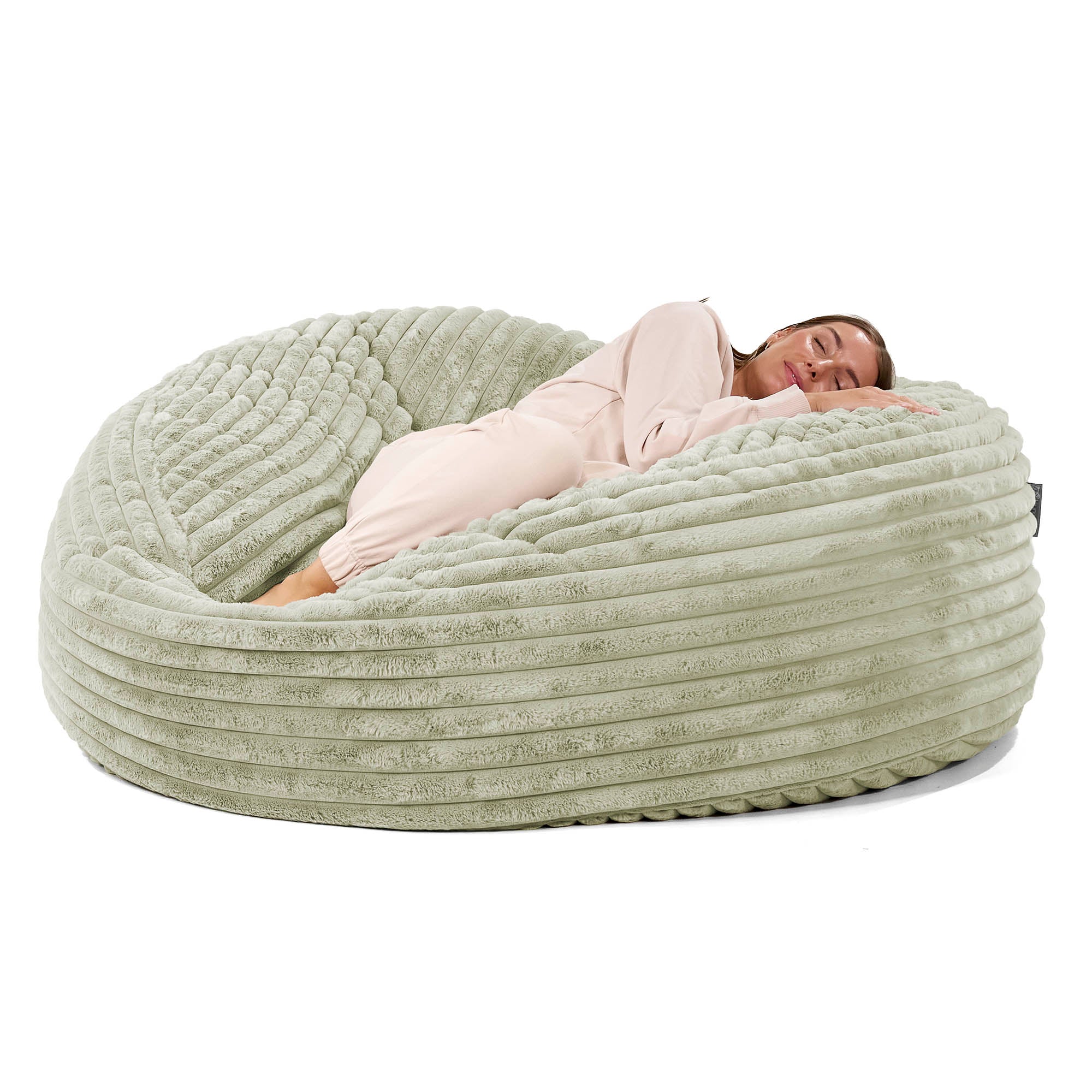 Jätte Saccosäck XXL 'Mega Mammut' - Ultraplyschmanchestertyg Salviagrön - Image 3
