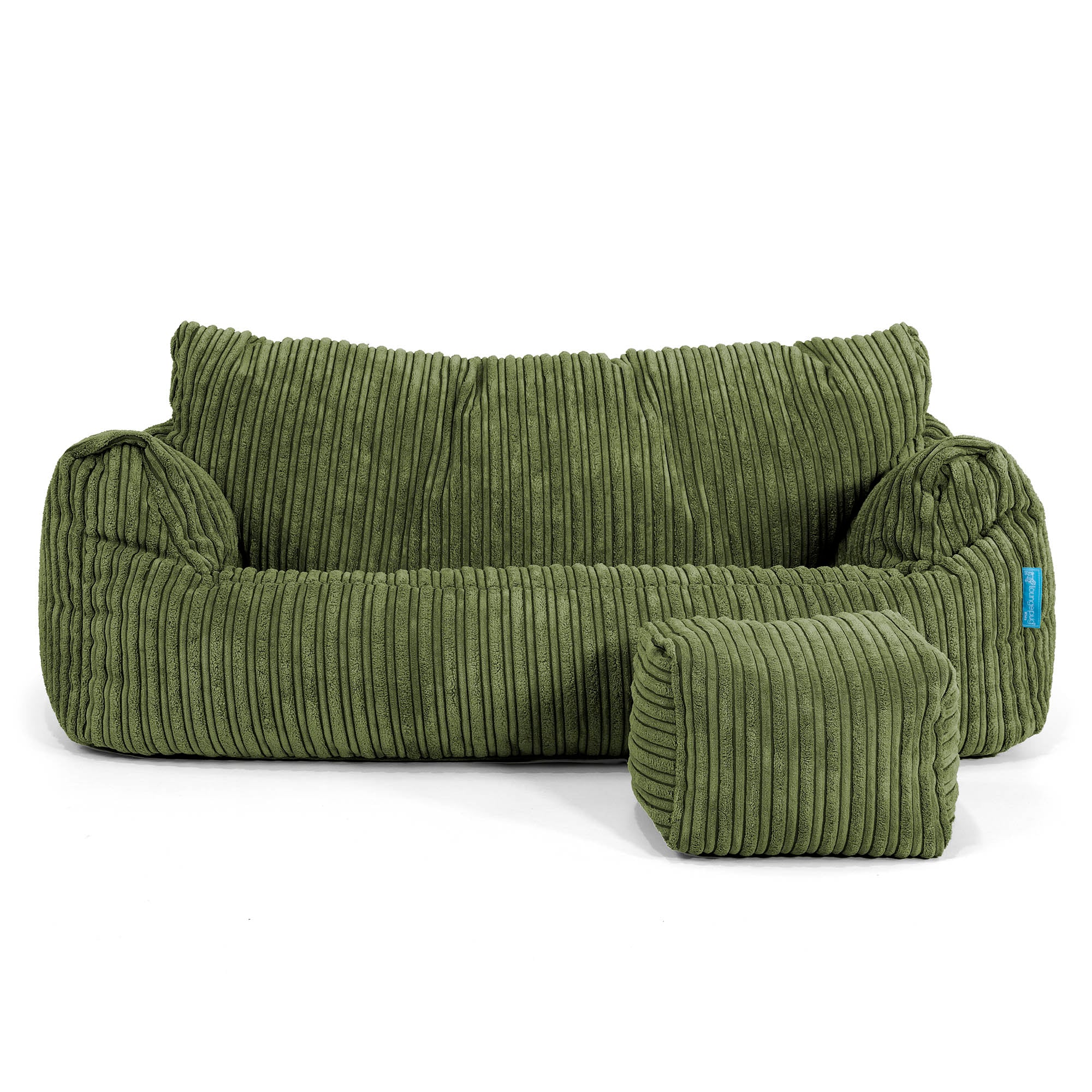 Josephine Saccosäckssoffa för Barn 1-5 år - Klassisk Manchestertyg Skogsgrön - Image 2