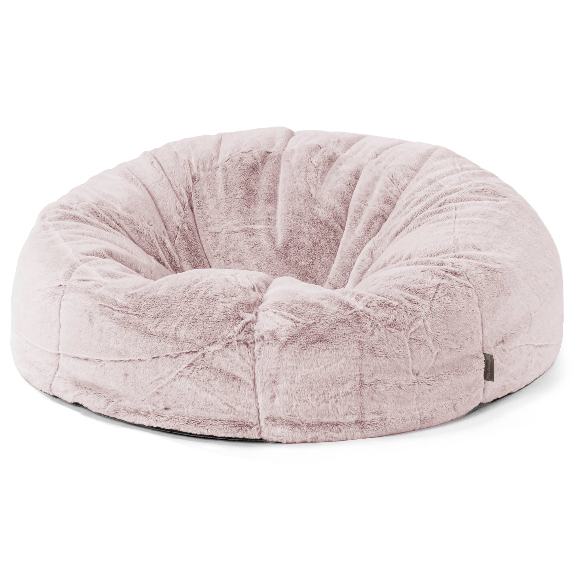 Klassisk Saccosäck Soffa - Fuskkaninpäls Gammelrosa