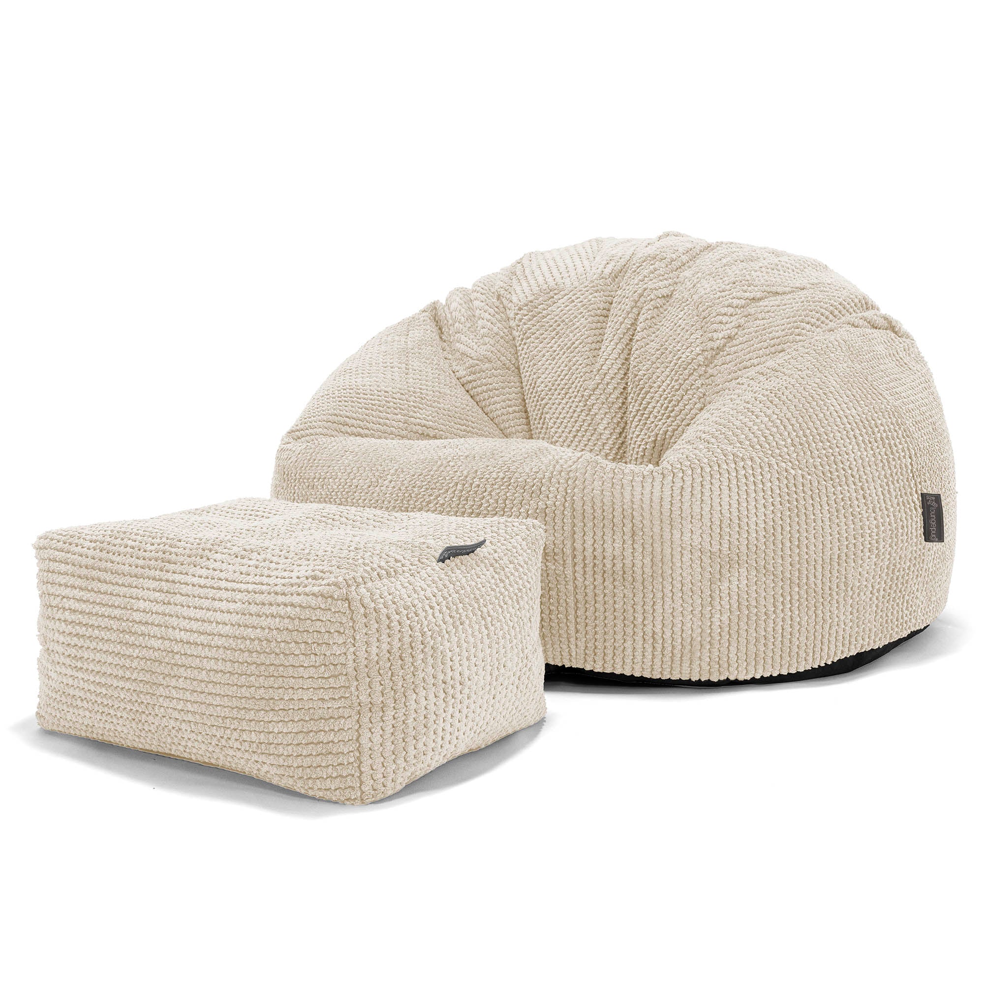 Klassisk Sittsäck Stol - Pom-pom Elfenbensvit - Image 2