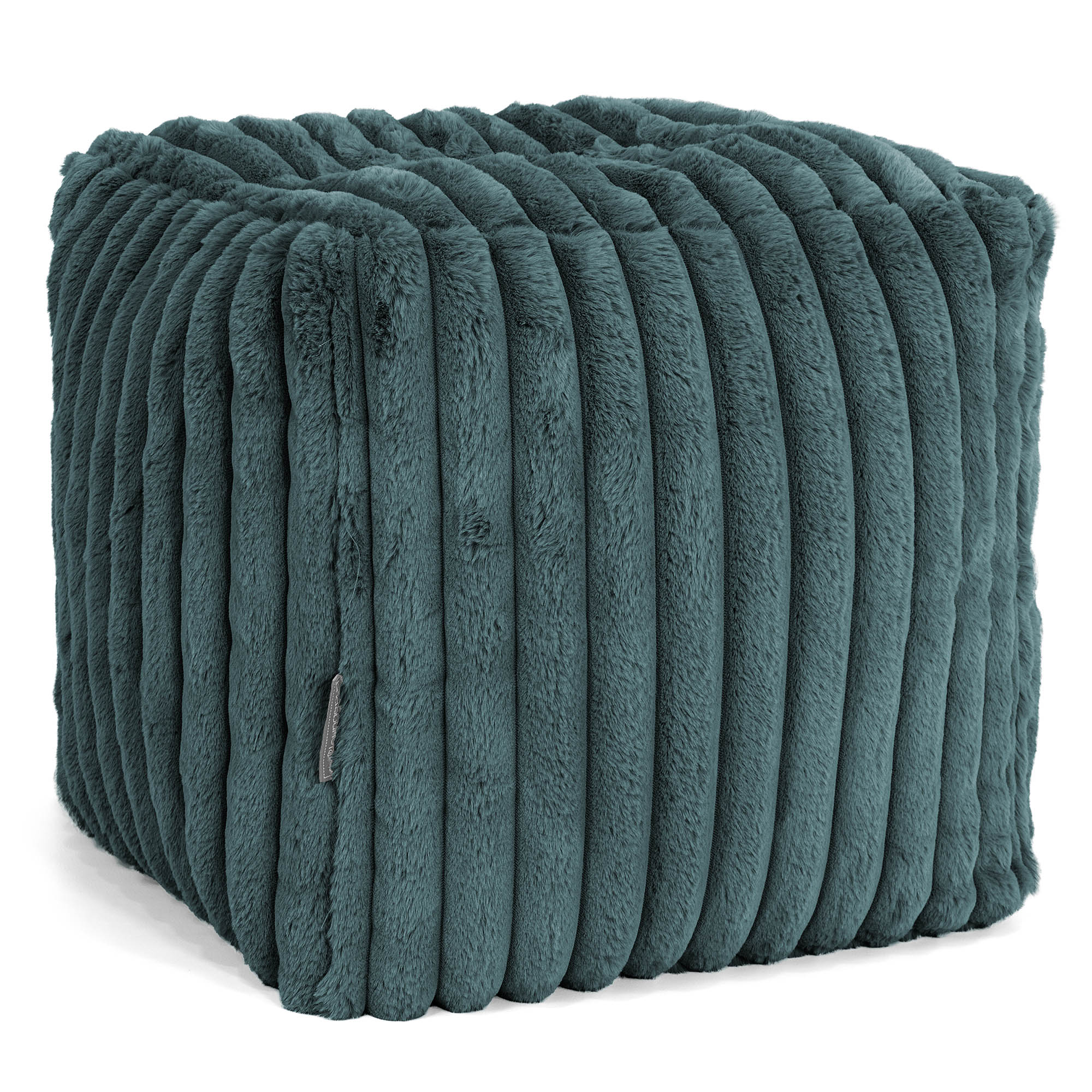 Kubisk Fotpall Puff - Ultraplyschmanchestertyg Teal
