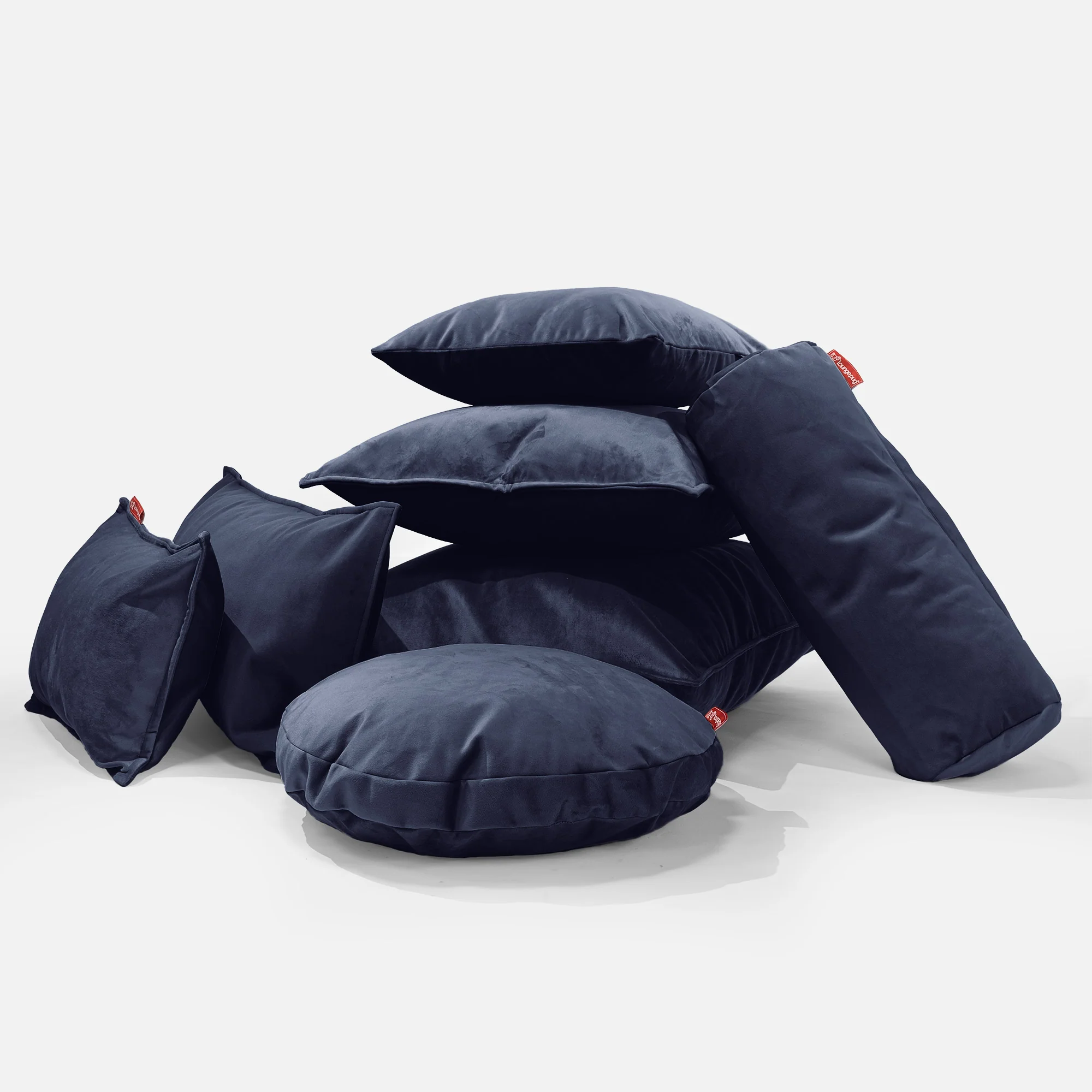 Kuddfodral 47 x 47cm - Sammet Navy - Image 4