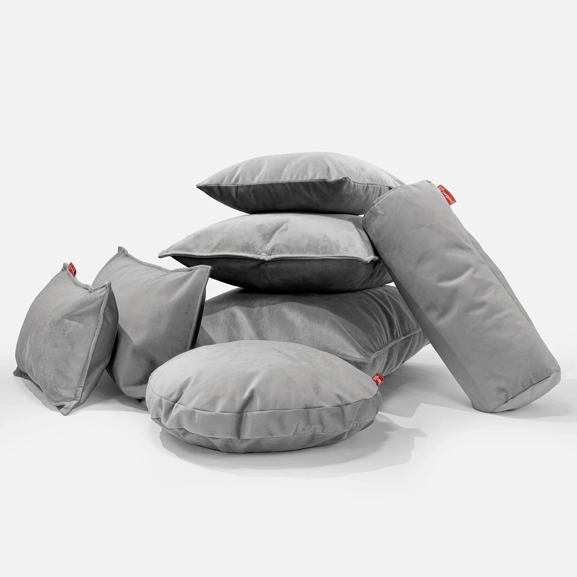Jätte Kuddfodral 40 x 70cm - Sammet Silverfärgad - Image 4