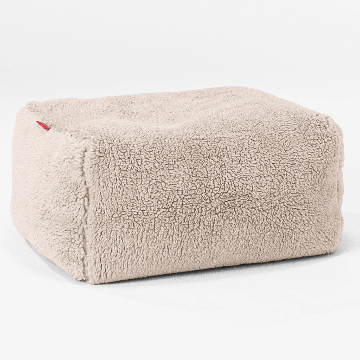 Liten Fotpall Ersättningsöverdrag - Teddy-fuskpäls - Image 4