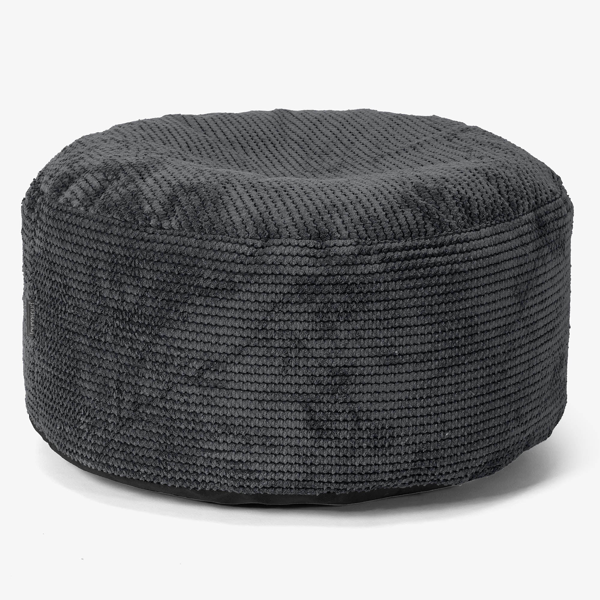 Liten Rund Fotpall Ersättningsöverdrag - Pom-pom - Image 2