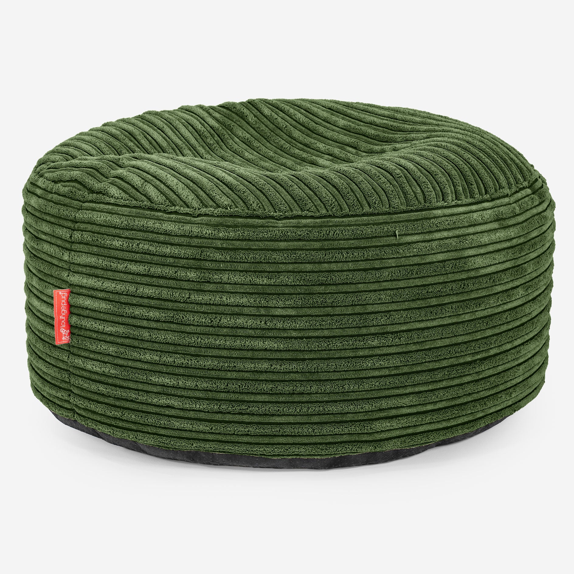 Ottomanpuff med Bricka - Klassisk Manchestertyg Skogsgrön - Image 2