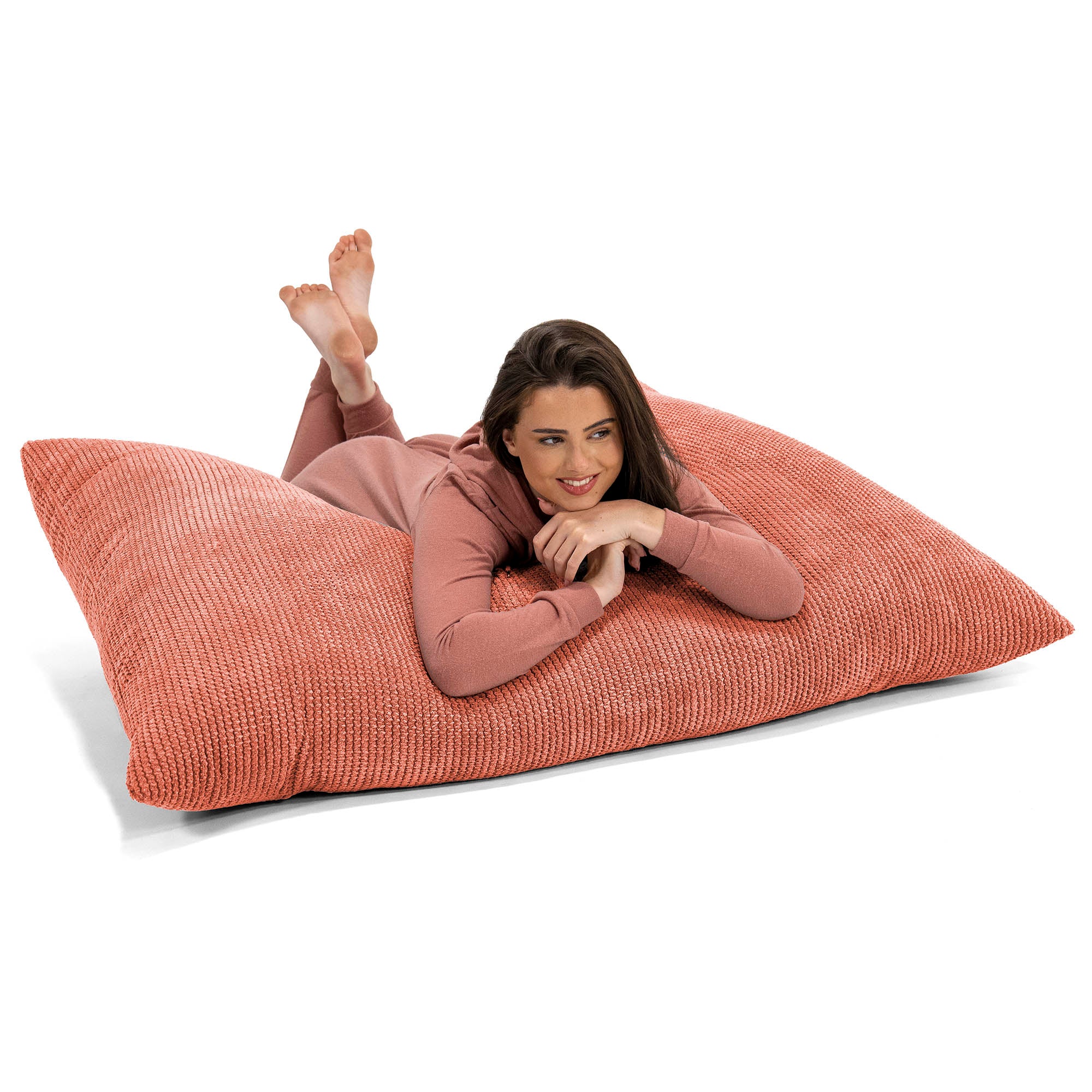 Saccosäck Kudde XXL - Pom-pom Pumpaorange - Image 3