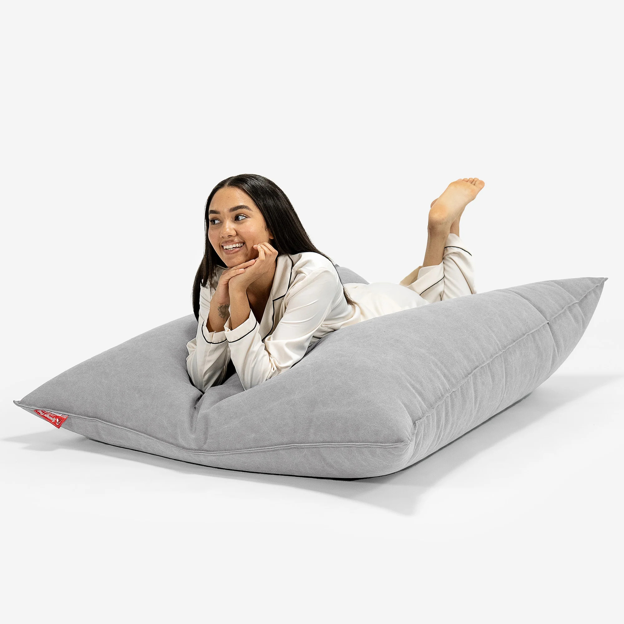 Saccosäck Kudde XXL - Stentvättad denim Grå - Image 2