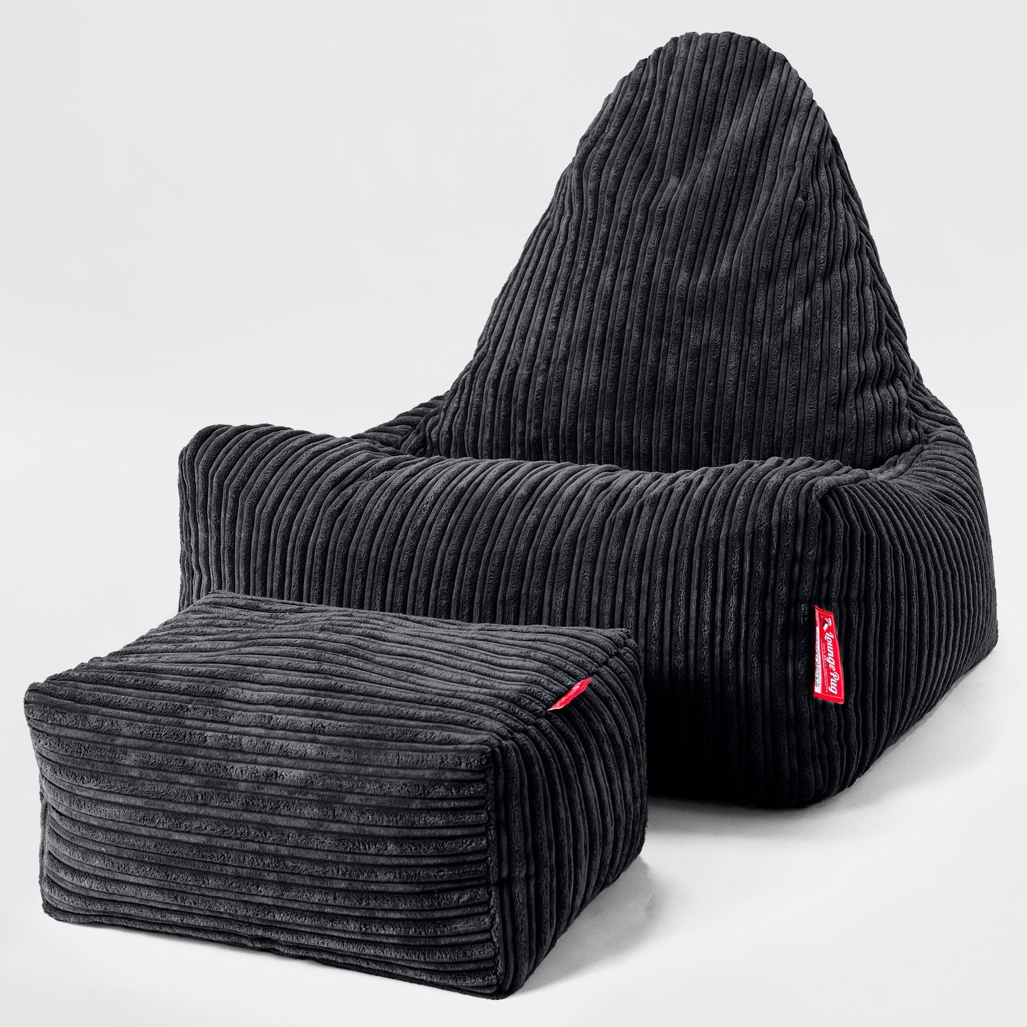 Saccosäck Scandi Lounger - Klassisk Manchestertyg Svart - Image 2
