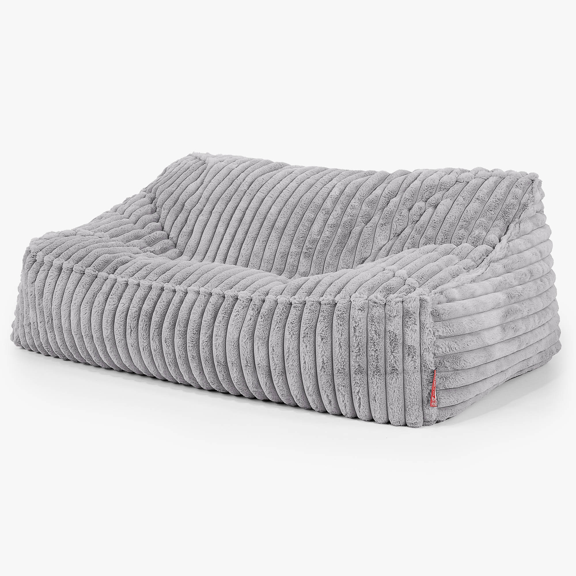 Saccosäcksoffan Sloucher - Ultraplyschmanchestertyg Grå