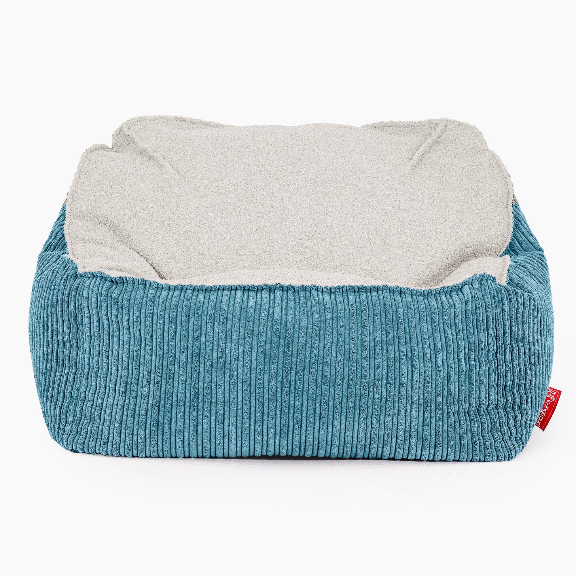Saccosäckstolen Sloucher - Boucle & Manchestertyg Turkos - Image 2