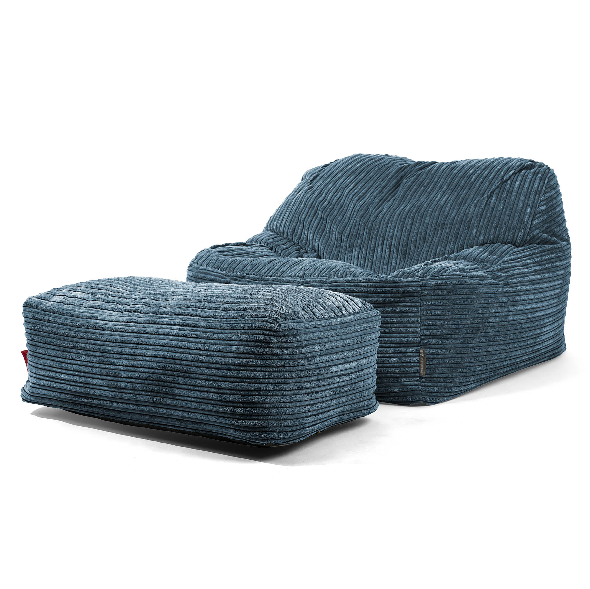 Saccosäckstolen Sloucher - Klassisk Manchestertyg Marinblå - Image 2