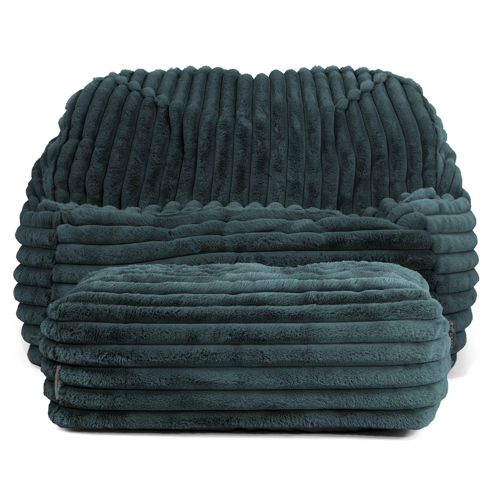 Saccosäckstolen Sloucher - Ultraplyschmanchestertyg Teal - Image 3