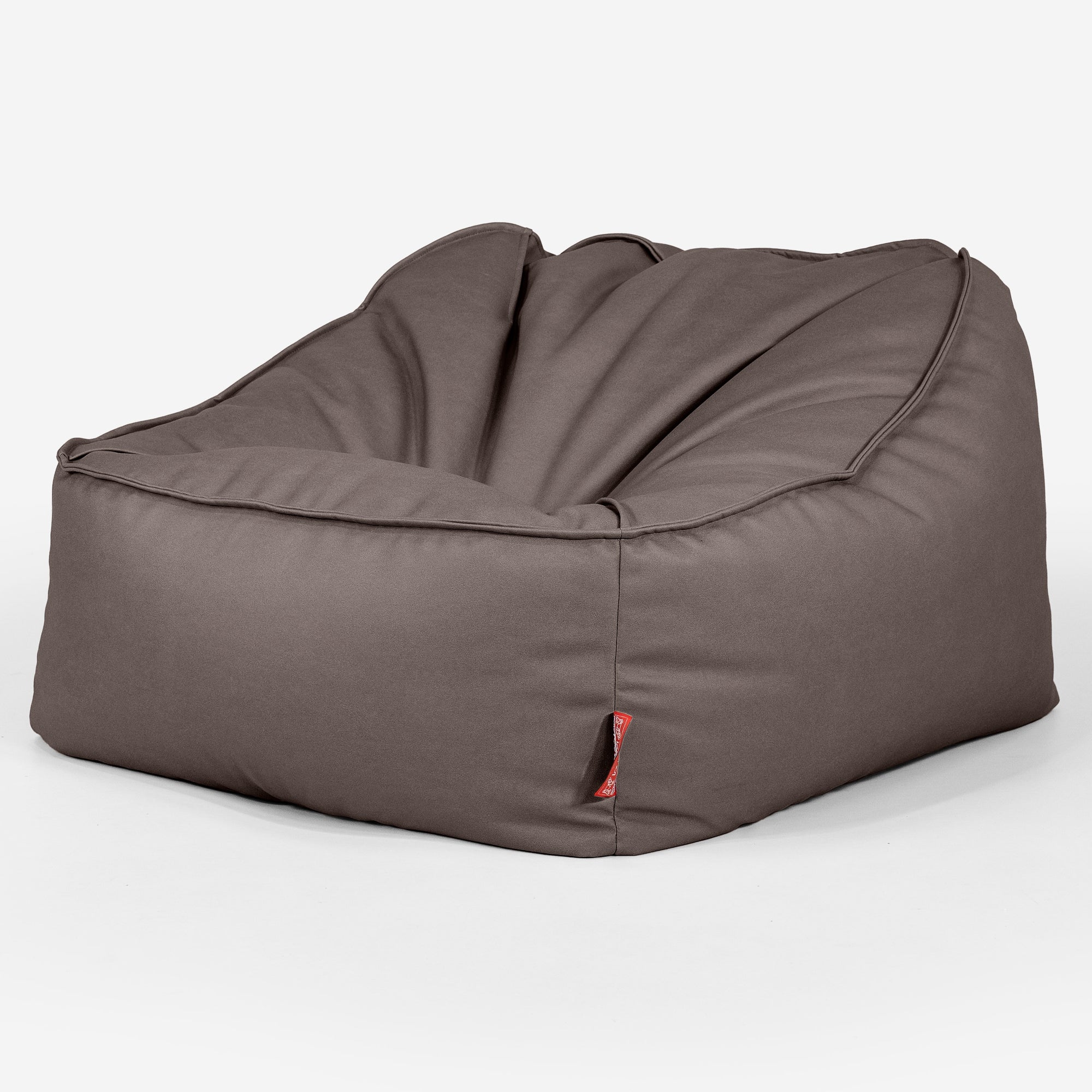 Saccosäckstolen Sloucher - Veganskt Läder Chokladbrun