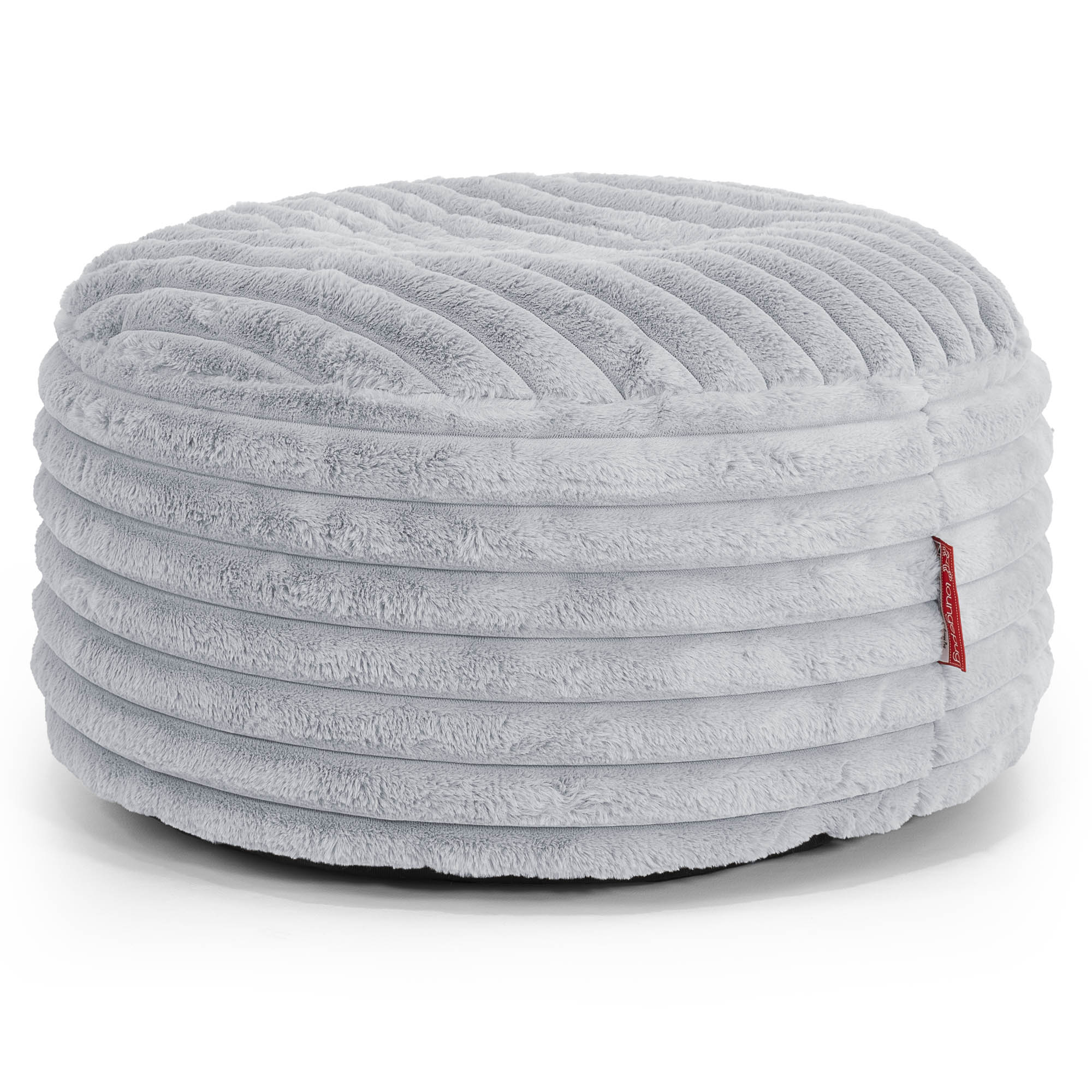 Sittpuff Rund Ersättningsöverdrag - Ultraplyschmanchestertyg - Image 2