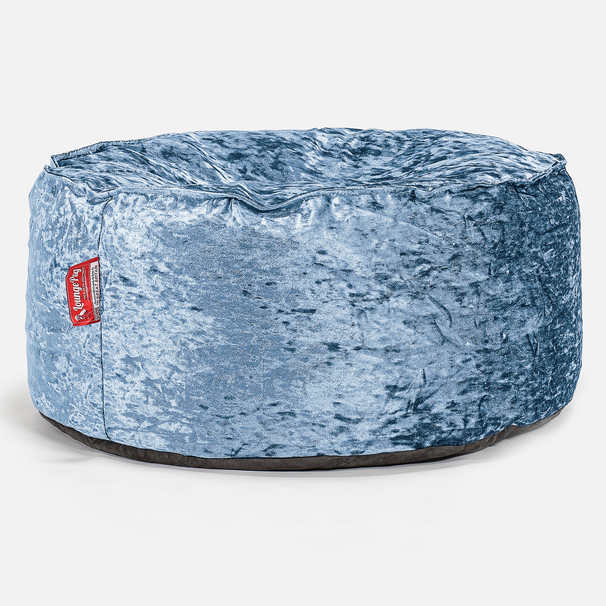 Sittpuff Rund - Vintagesammet Teal