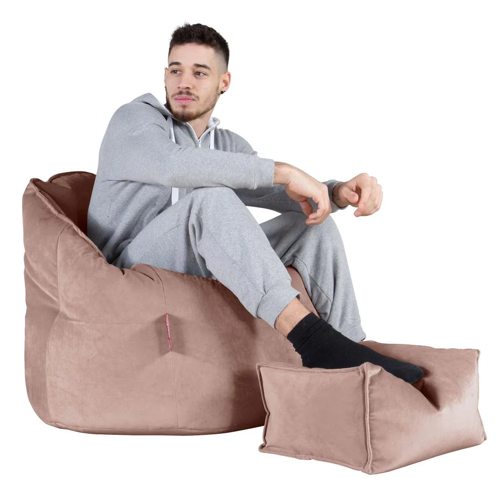 Sittsäck Fåtölj 'Kram' - Sammet Rosa - Image 5