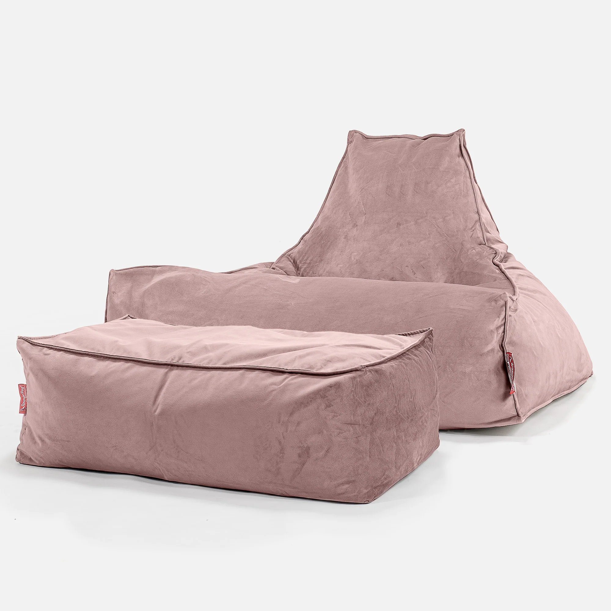 Sittsäck Lounge - Sammet Rosa - Image 2