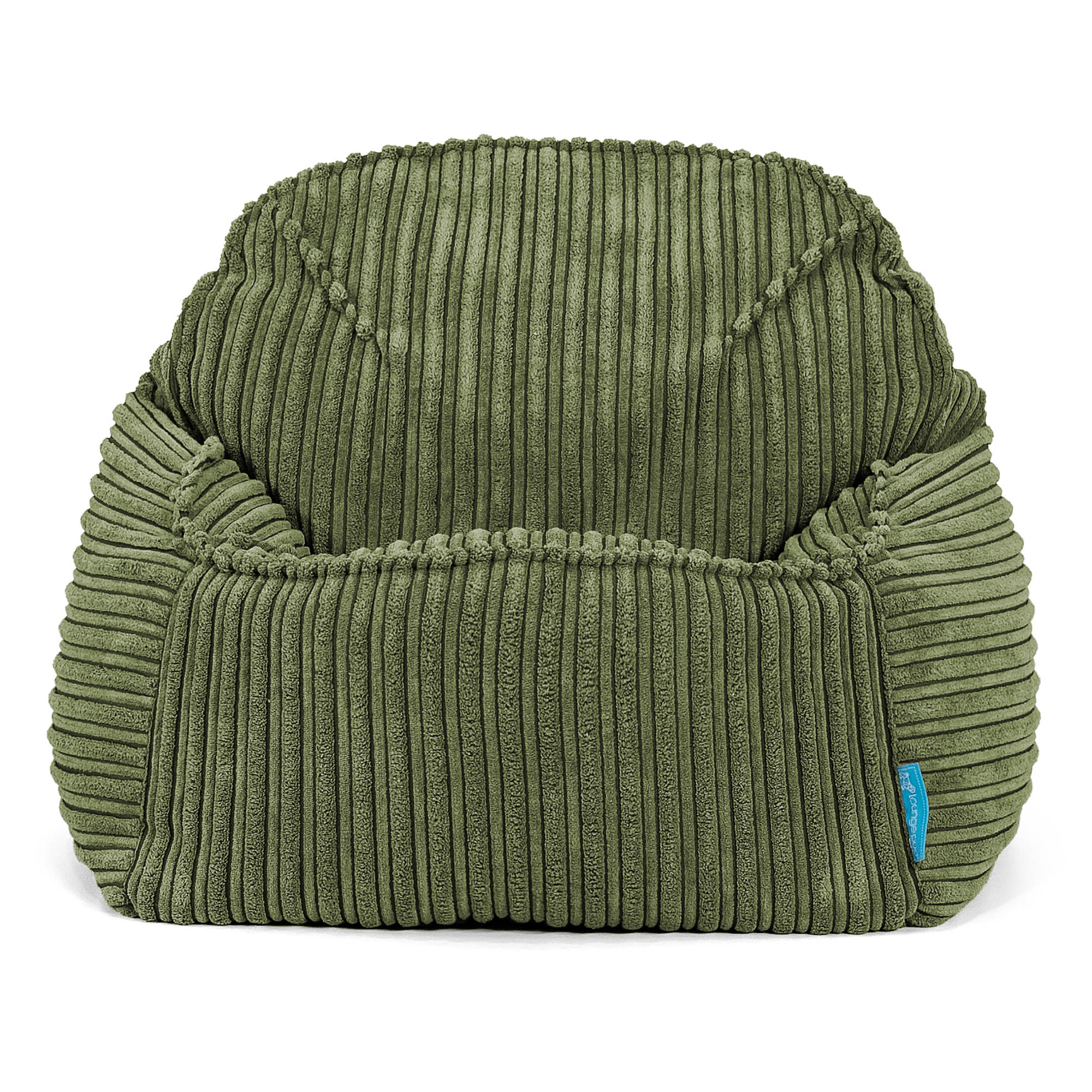 Sloucher Saccosäck för Barn 2-6 år - Klassisk Manchestertyg Skogsgrön - Image 2