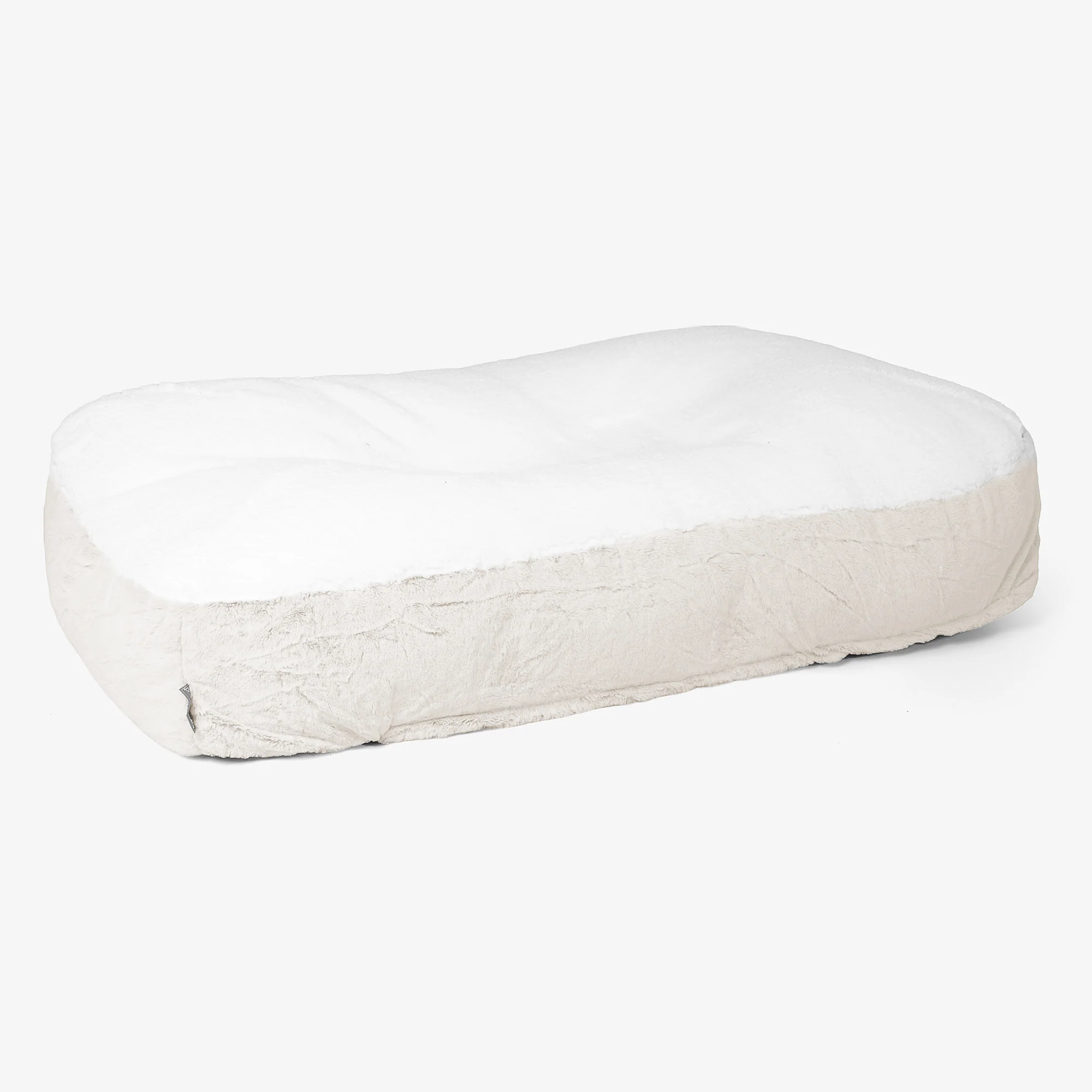 Sloucher XL Hundsäng - Fuskkaninpäls Vit