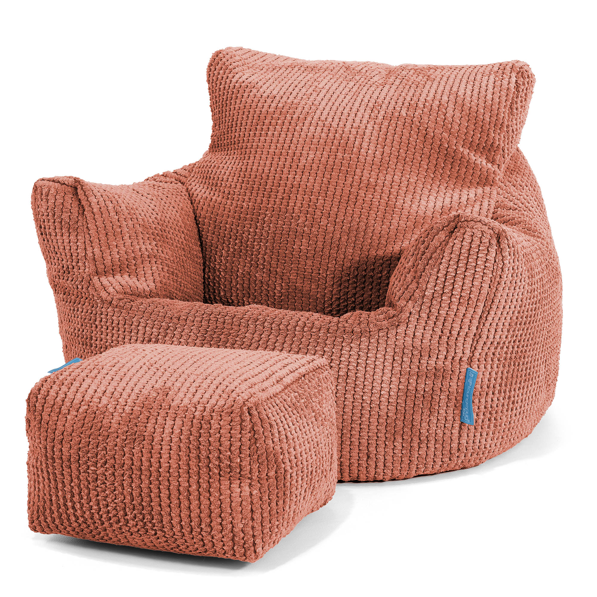 Småbarnfåtölj Saccosäck 1-3 år - Pom-pom Pumpaorange - Image 2