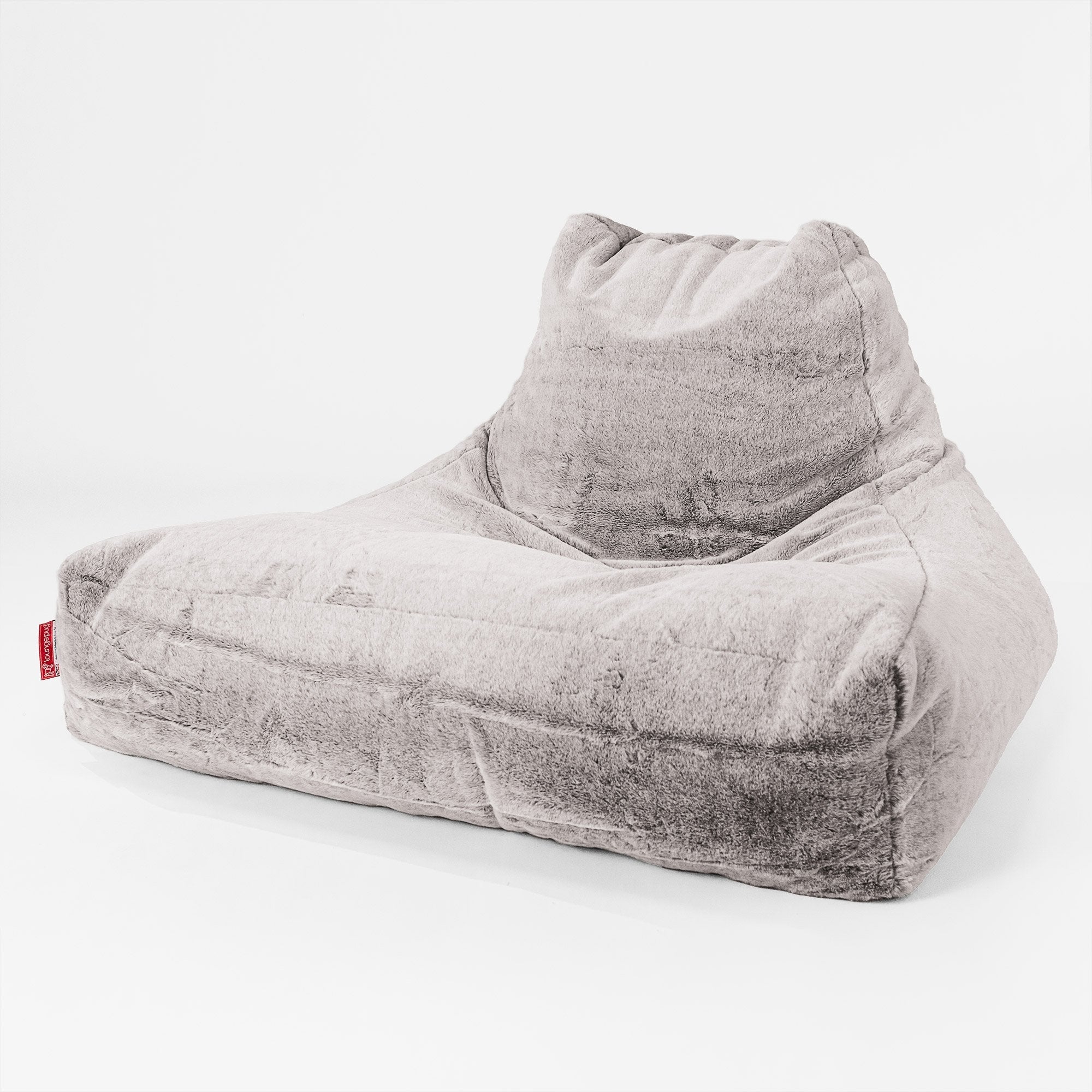 Soffa Lounge XXL Sittsäck - Fuskkaninpäls Ljusgrå