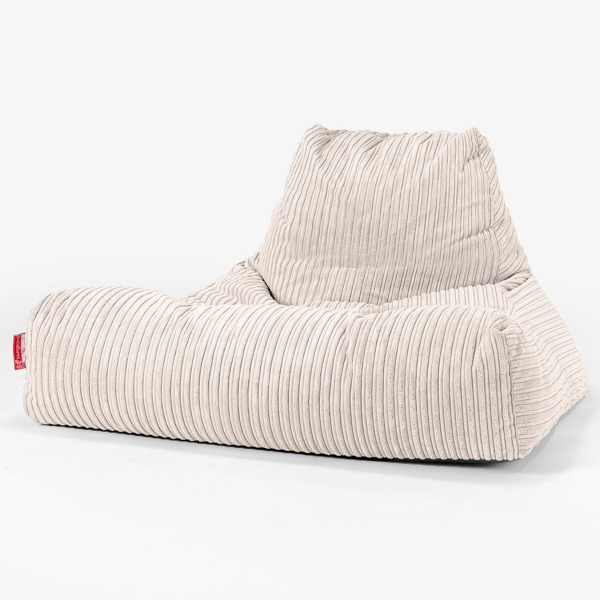 Soffa Lounge XXL Sittsäck - Klassisk Manchestertyg Elfenbensvit