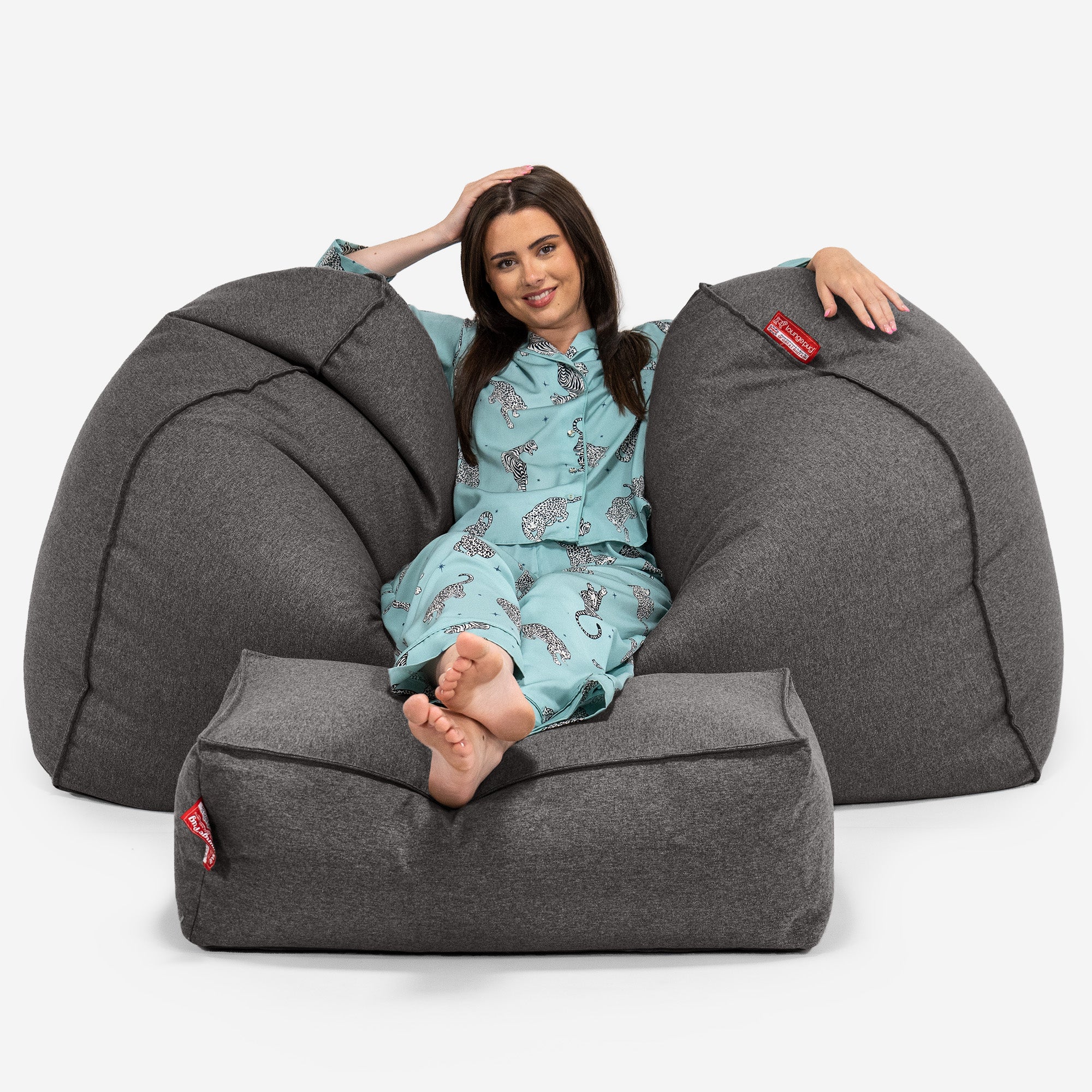 Stor Saccosäck Soffa - Interalli-ull Grå - Image 2