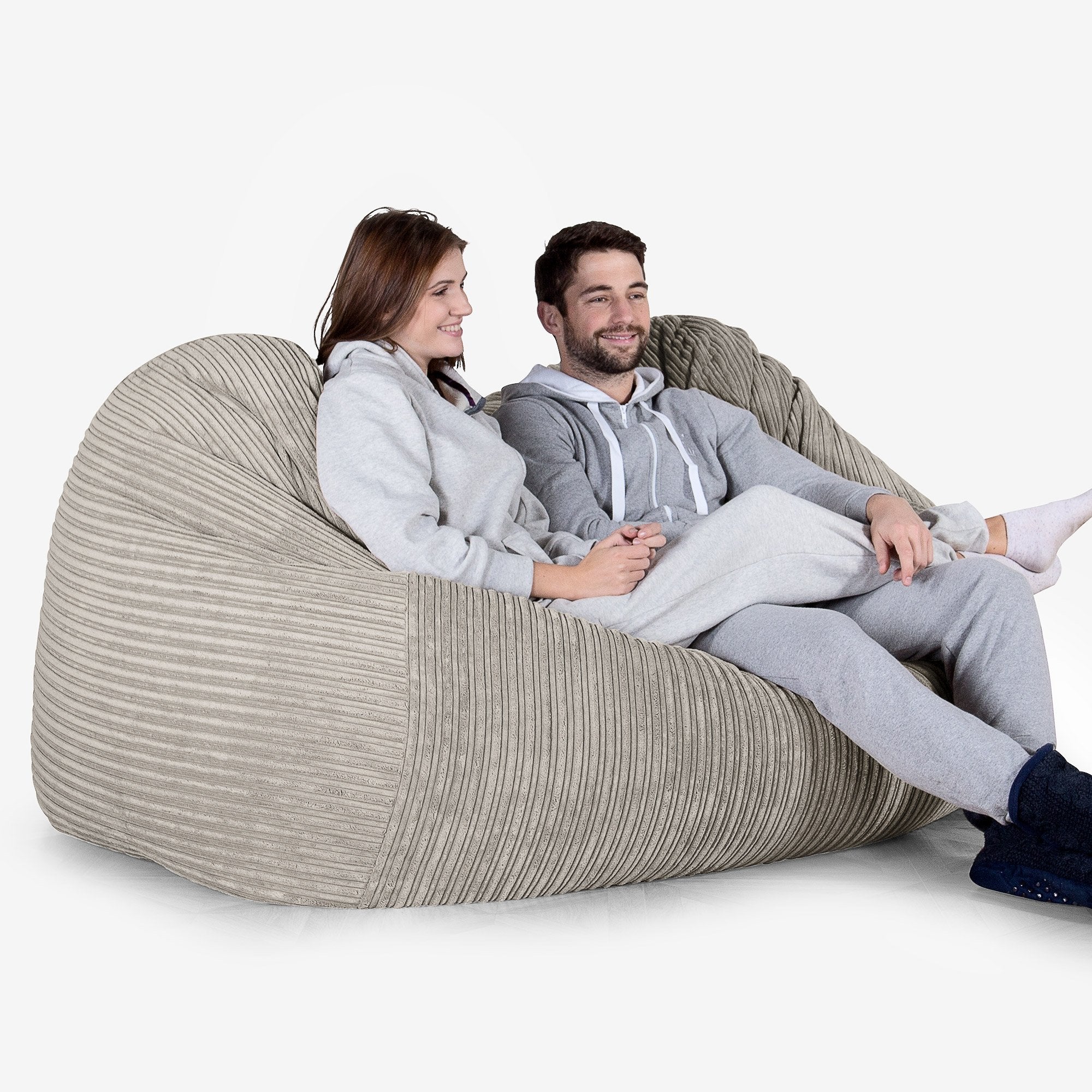 Stor Saccosäck Soffa - Klassisk Manchestertyg Minkbrun