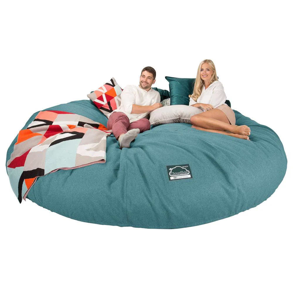 Titanic Saccosäcksoffa XXXXXL C5000-L, CloudSac Memoryskum - Interalli-ull Cyan - Image 5