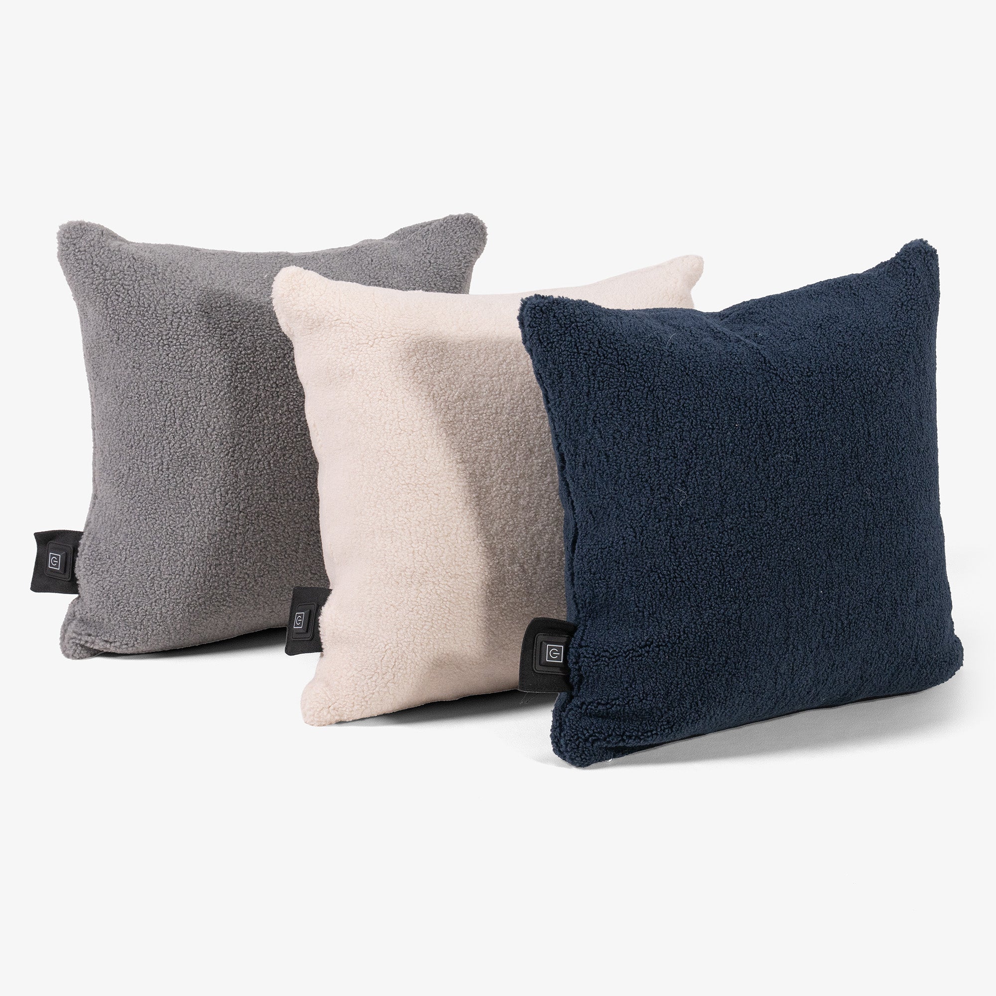 Uppvärmd Kudde 45 x 45cm - Sherpa Marinblå - Image 4